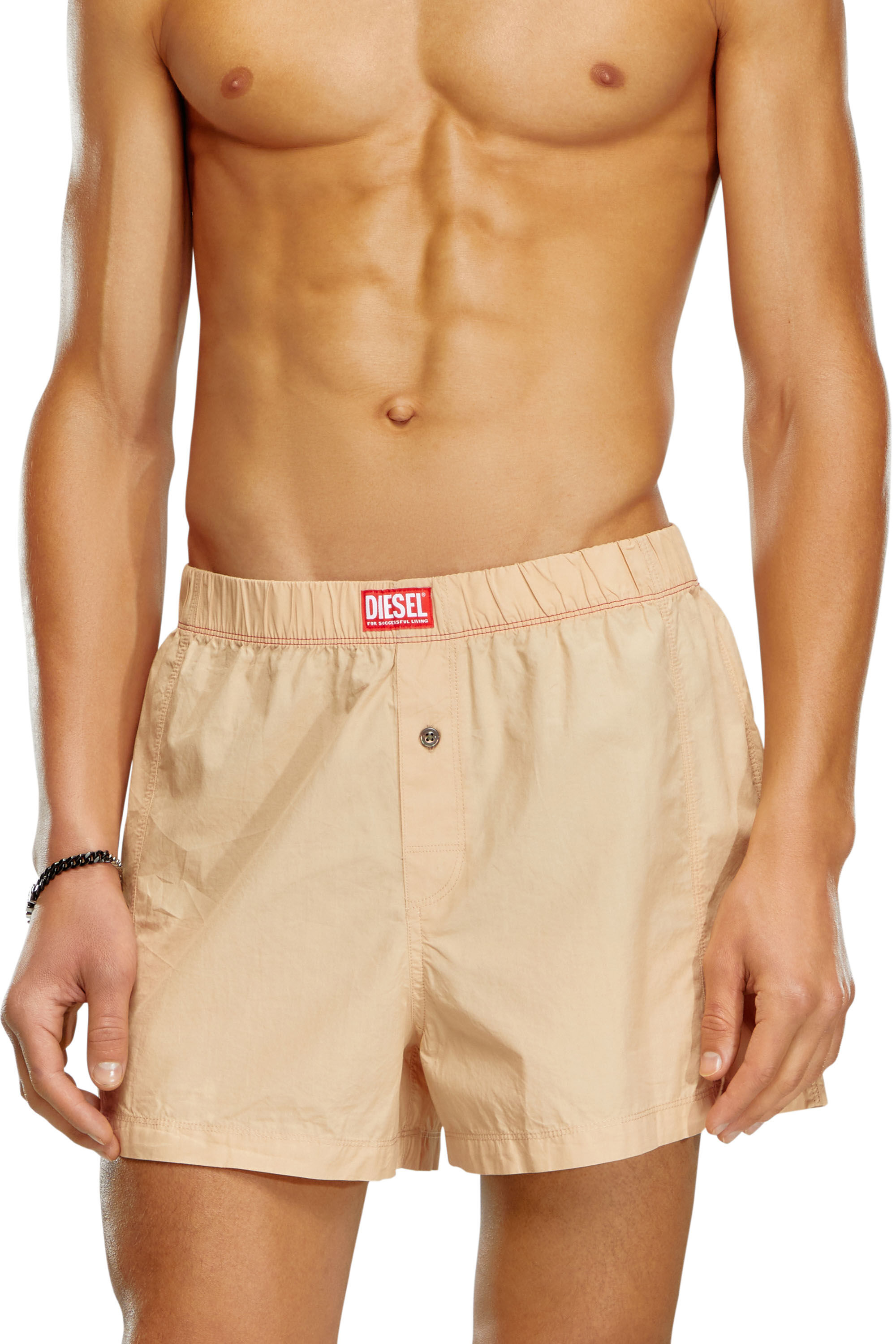 Diesel - UUBX-STARK, Unisex Nude cotton boxers in Brown - Image 3