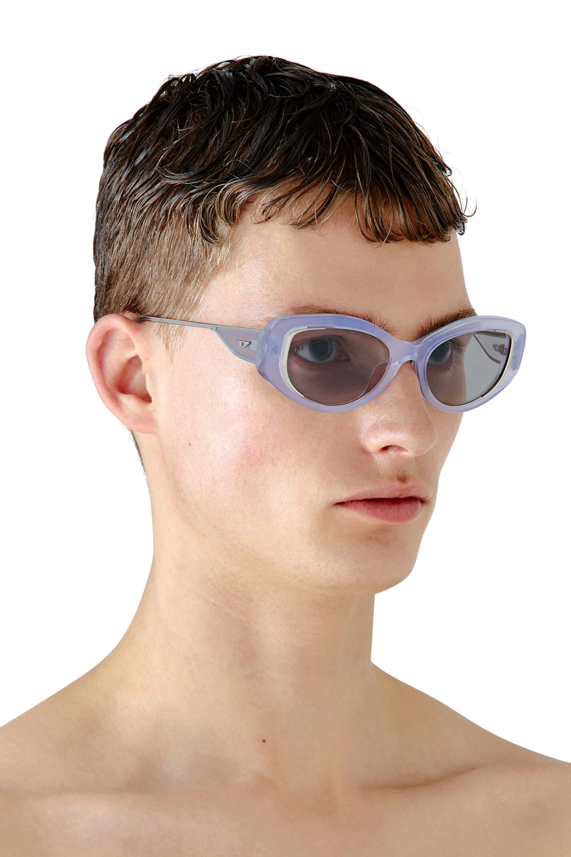 Diesel - 0DL2001, Unisex Cat-eye style sunglasses in Grey - Image 4