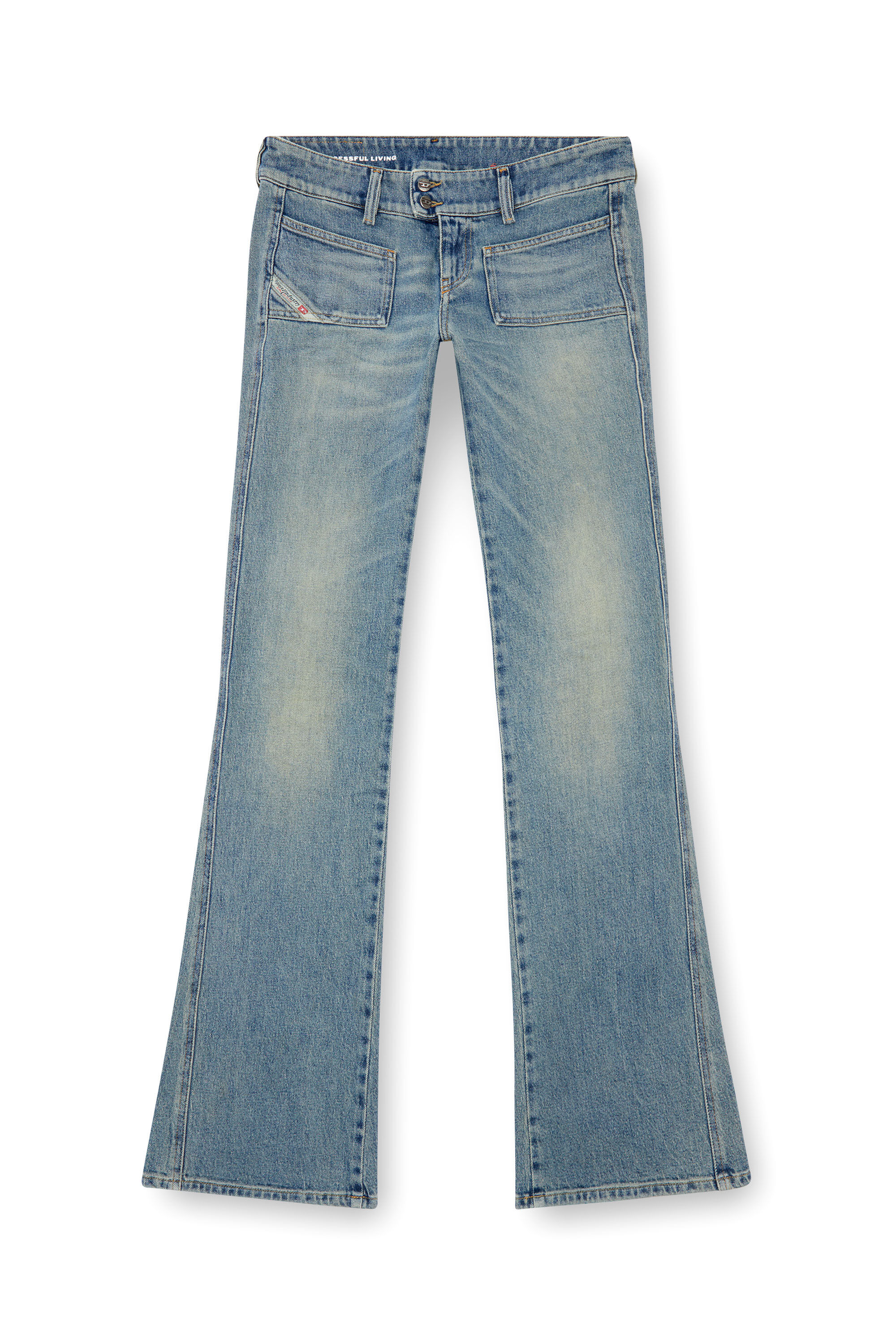 Diesel - Woman Bootcut and Flare Jeans D-Hush 09J55, Light Blue - Image 2