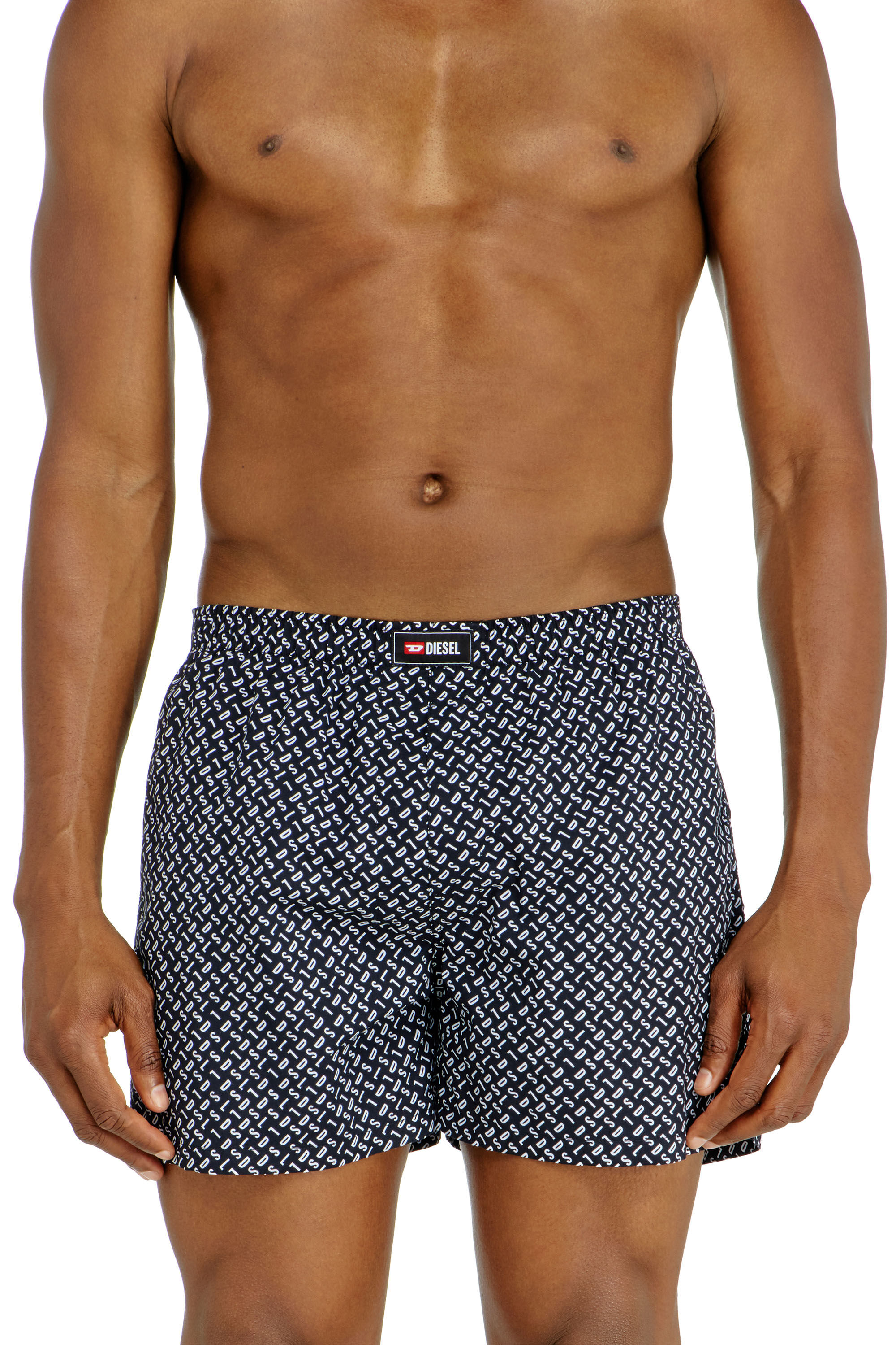 Diesel - RYAN-D-CORE-3PACK, Man's Three-pack cotton boxers solid and all-over DSL print in Multicolor - 3