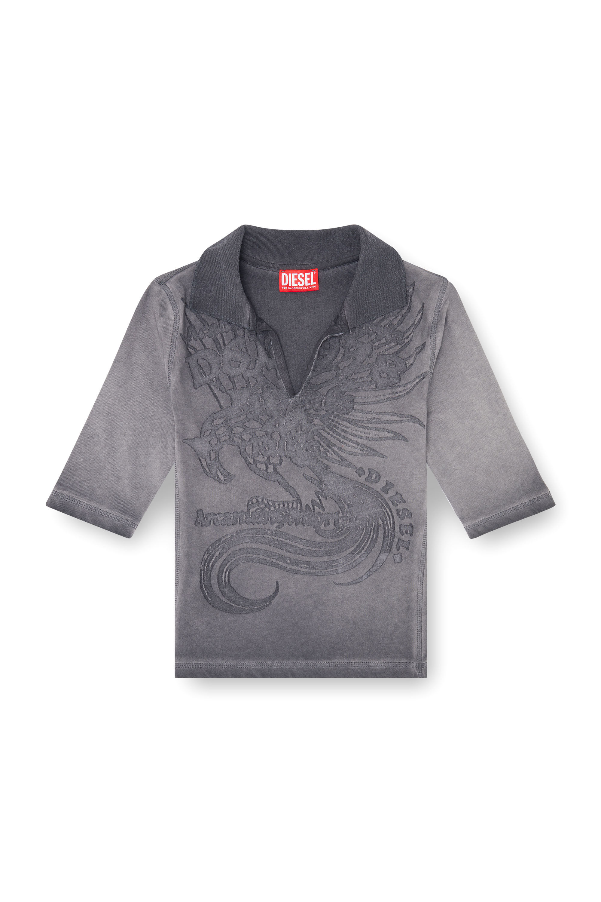 Diesel - T-BEA, Woman's Slim polo with d&eacute;vor&eacute; print in null - 2