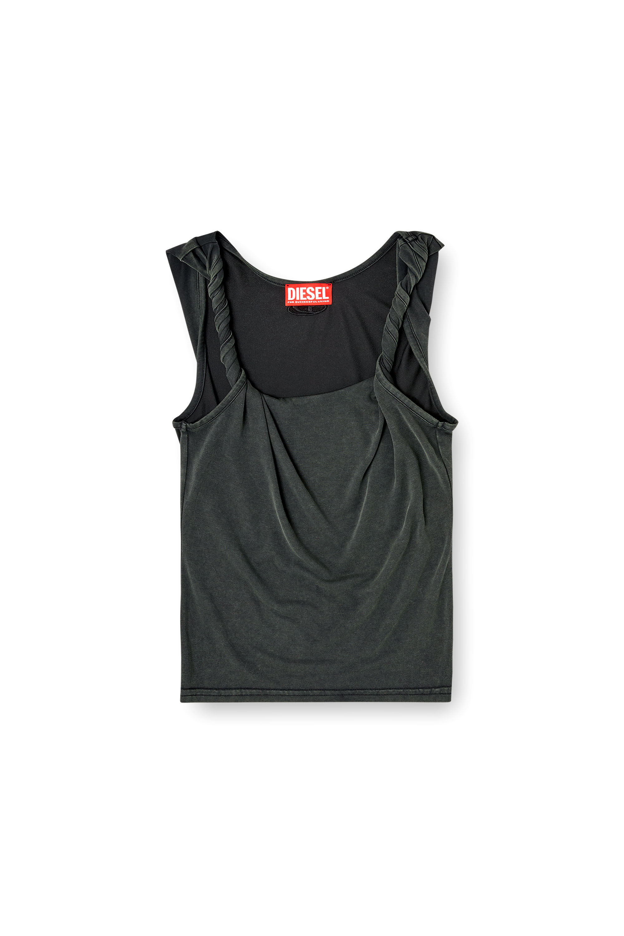 Diesel - T-TWY-S1, Woman's Tank top with twisted straps in null - 2