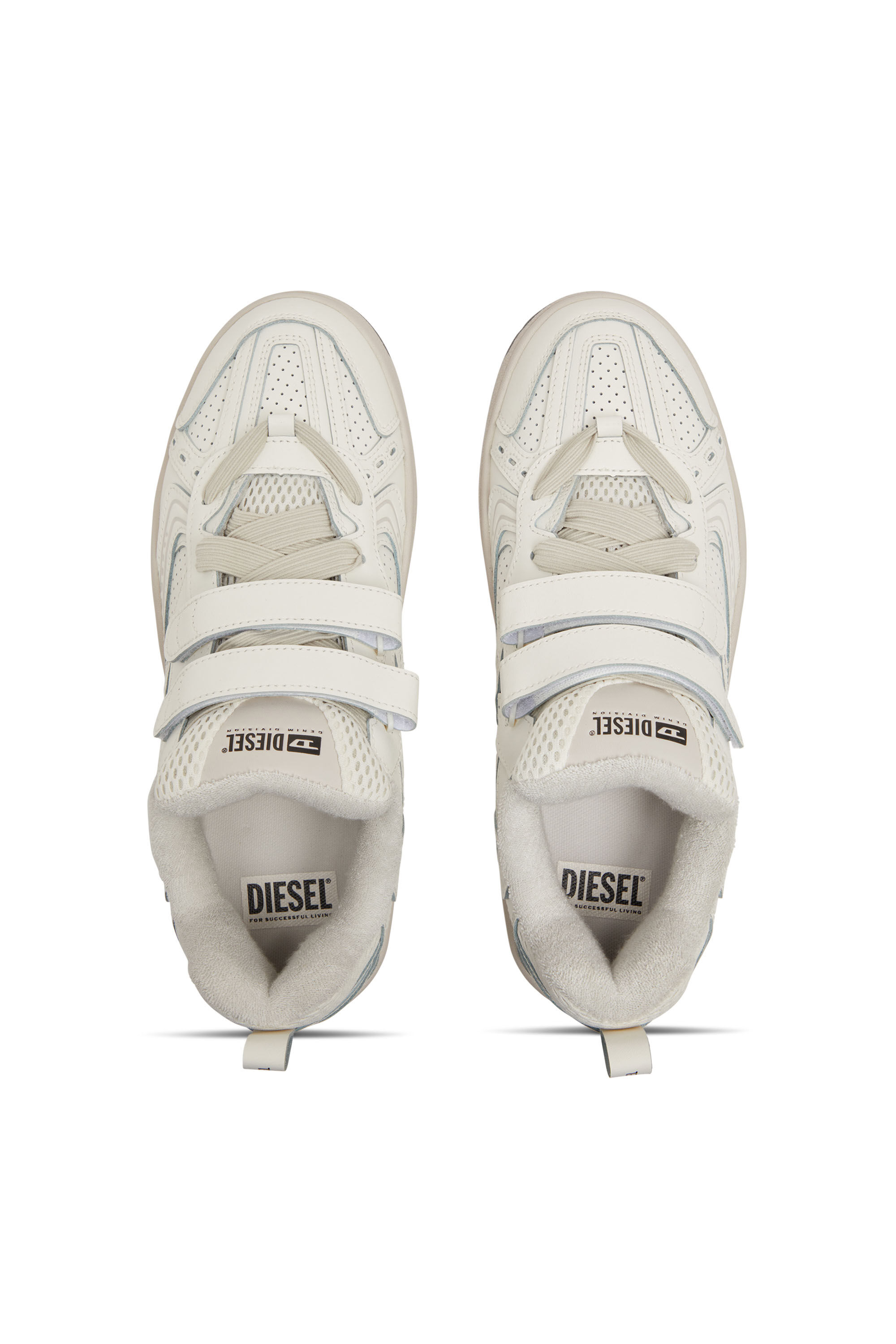 Diesel - S-UKIYO SKT, Man S-Ukiyo-Monochrome sneaker with straps in White - Image 4