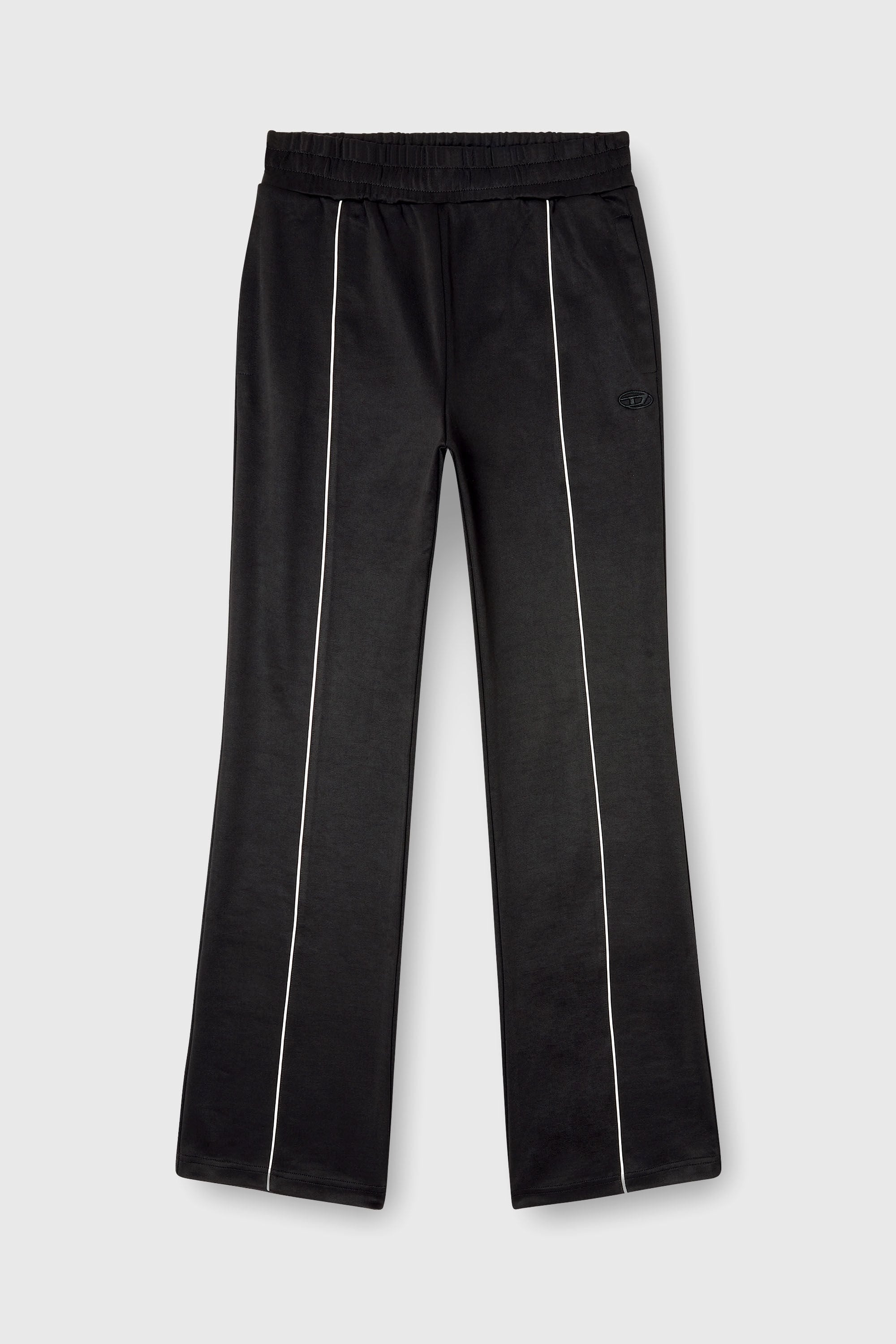 Diesel - P-LOCKINGIN-OD, Woman's Track pants with contrast piping in Black/White - 2