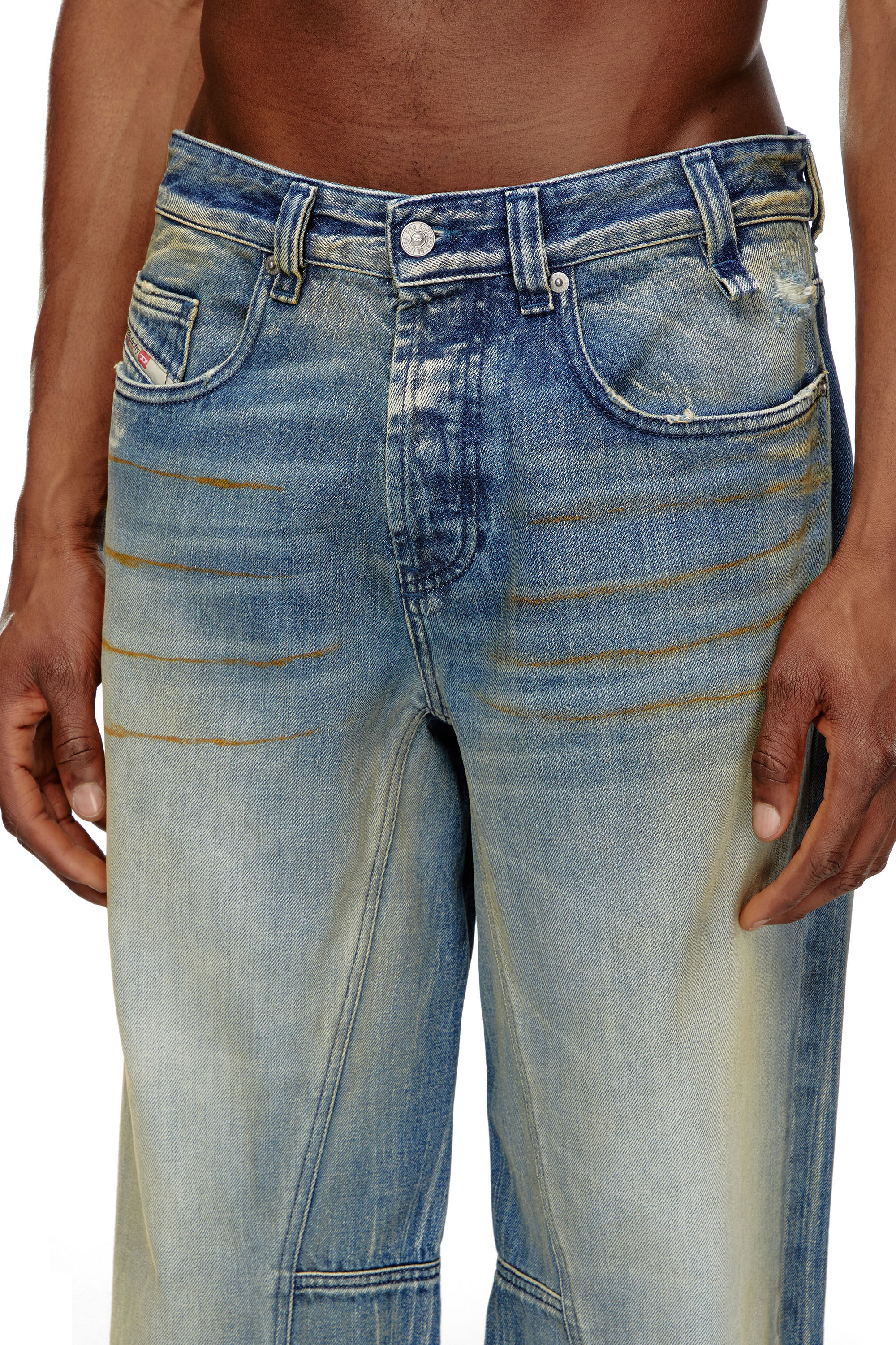 Diesel - Man Straight Jeans 2001 D-Macro 09I97, Medium blue - Image 5