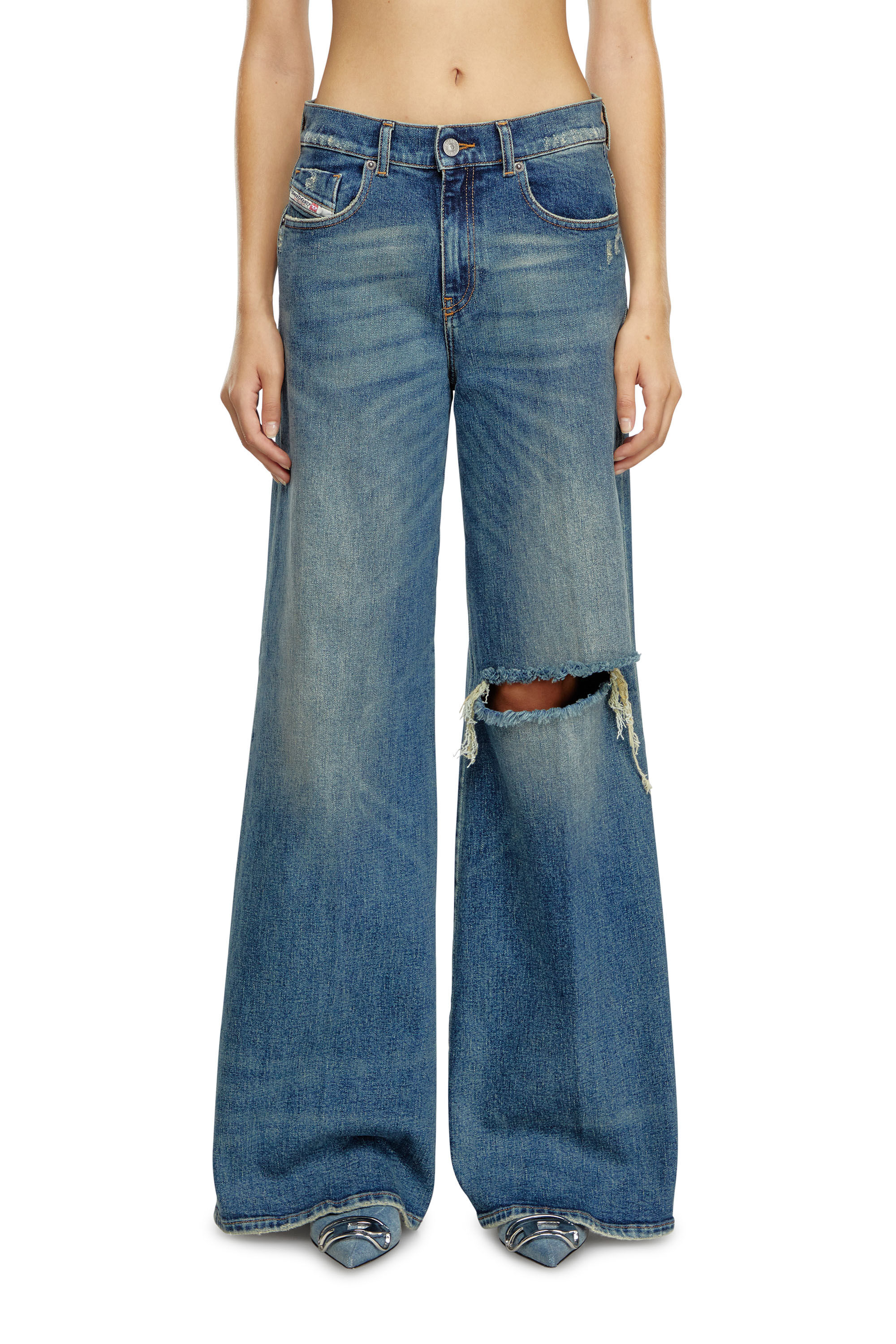 Diesel - Woman's Flare Jeans 1978 D-Akemi 007M5, Medium blue - 3