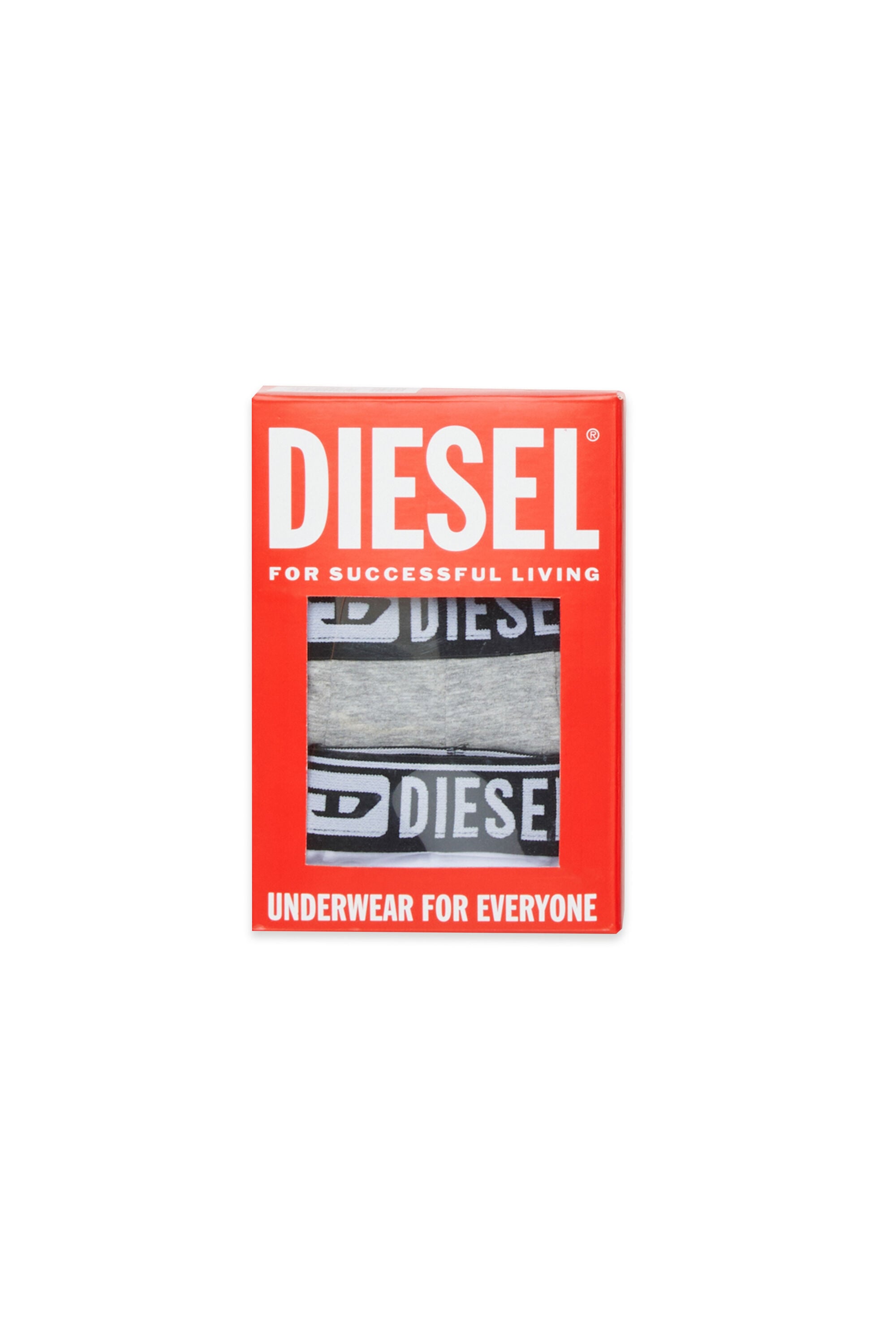 Diesel - UM-UGORTRIPACK-DD, Man's Three-pack boxers with back print in White/Black - 3