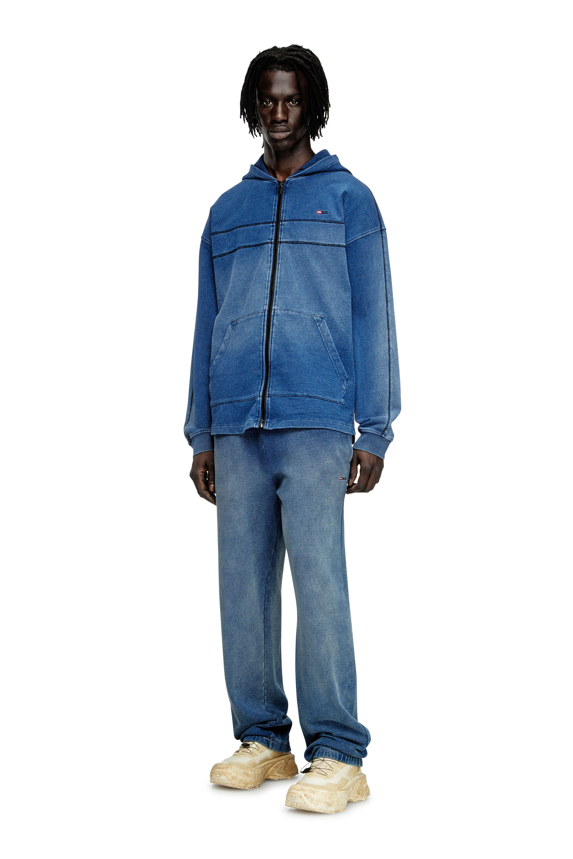 ★送関込み★ Diesel S-Blaxt-Hood-Zip-New Hoodie Men's Zip-up hoodie with Diesel embroidery | Black | Diesel