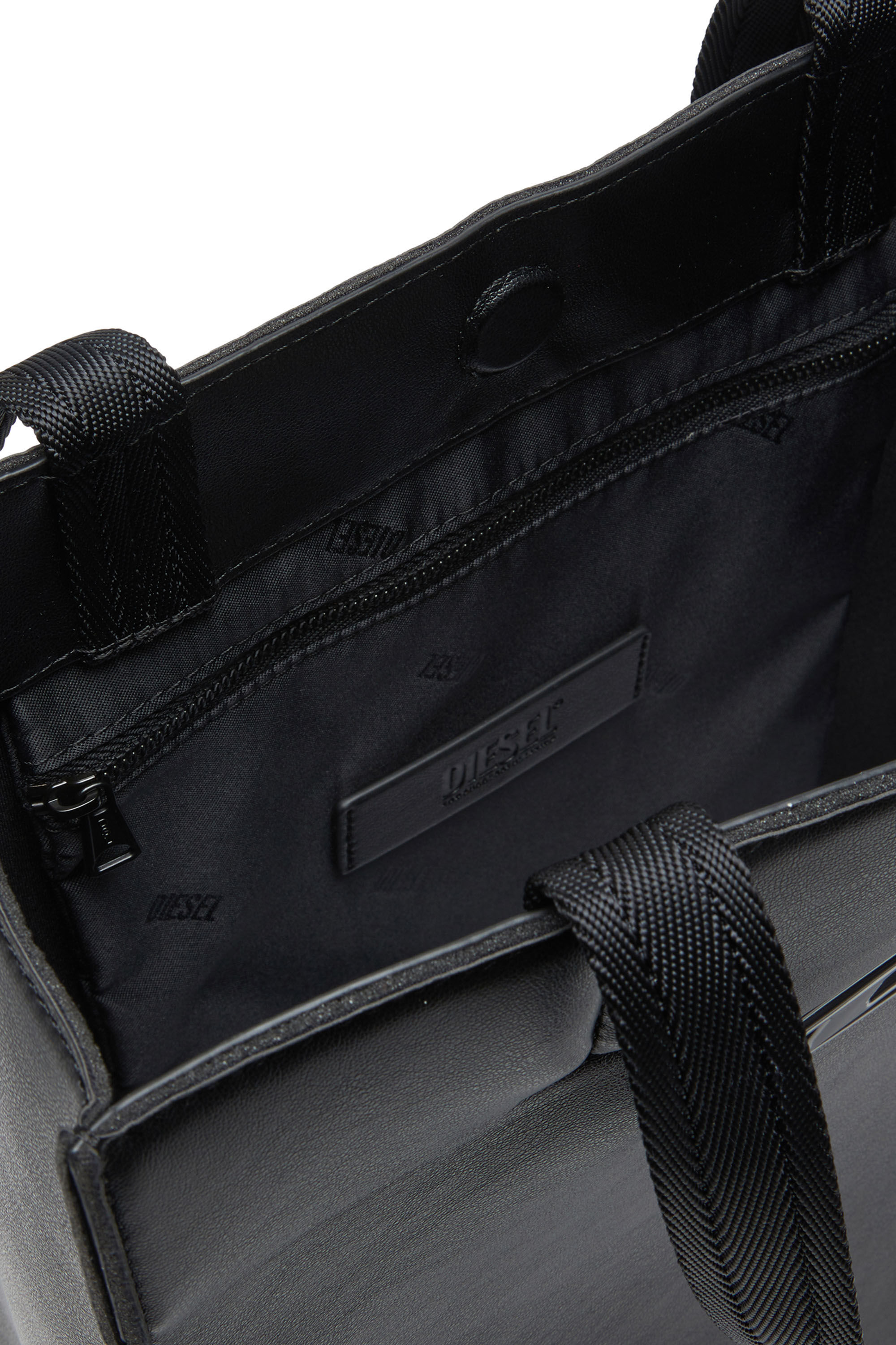 Diesel - HOLI-D SHOPPER NS, Unisex Holi-D-Tote bag in bonded technical fabric in Black - Image 5
