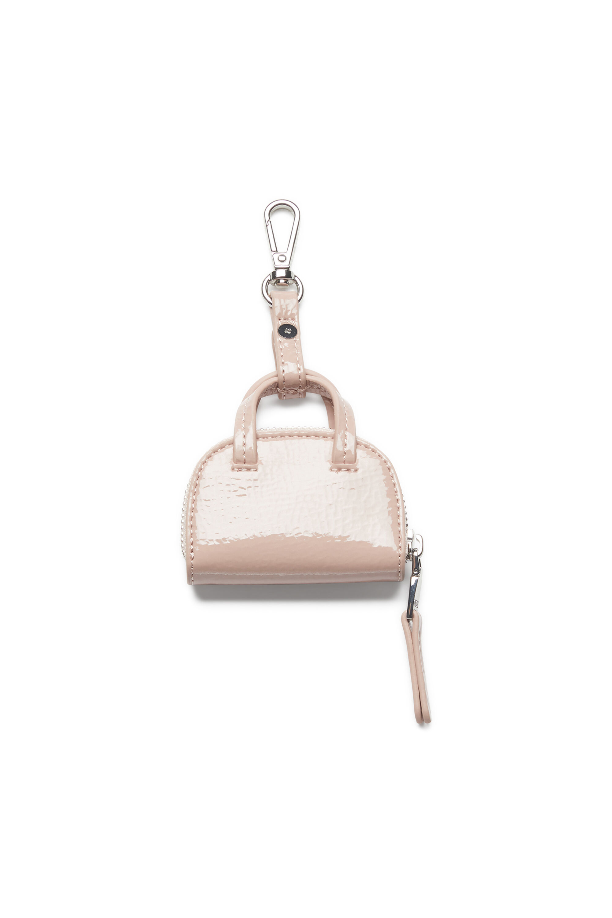 Diesel - 1DR DOME CHARMS, Woman's Bag charm in glossy, crinkled naplak in Pink - 2