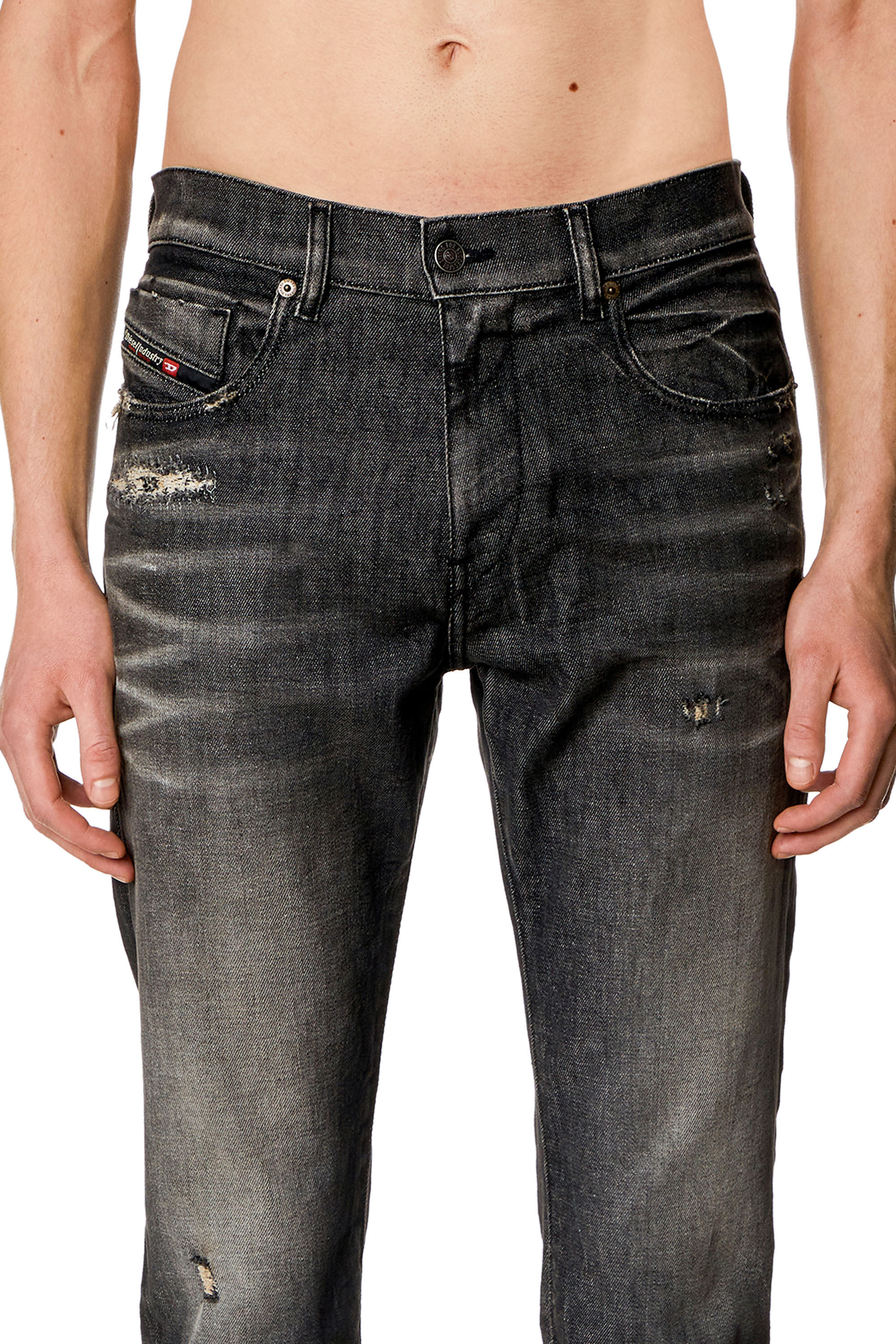 Diesel - Slim Jeans 2019 D-Strukt 09H51, Black/Dark grey - Image 5
