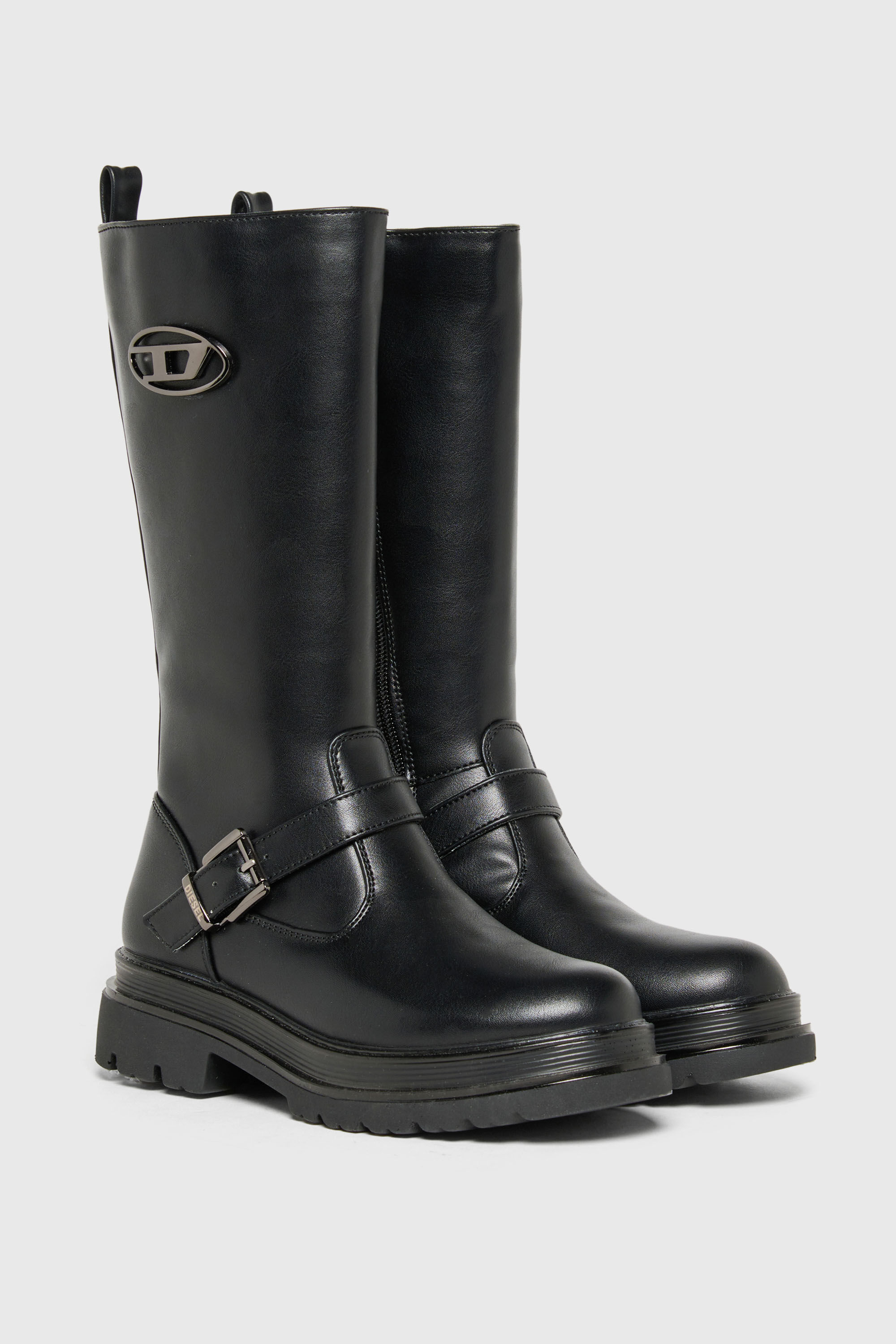 Diesel - D-KRILTY, Woman's D-Krilty - High boots with buckle detail in Black - 2