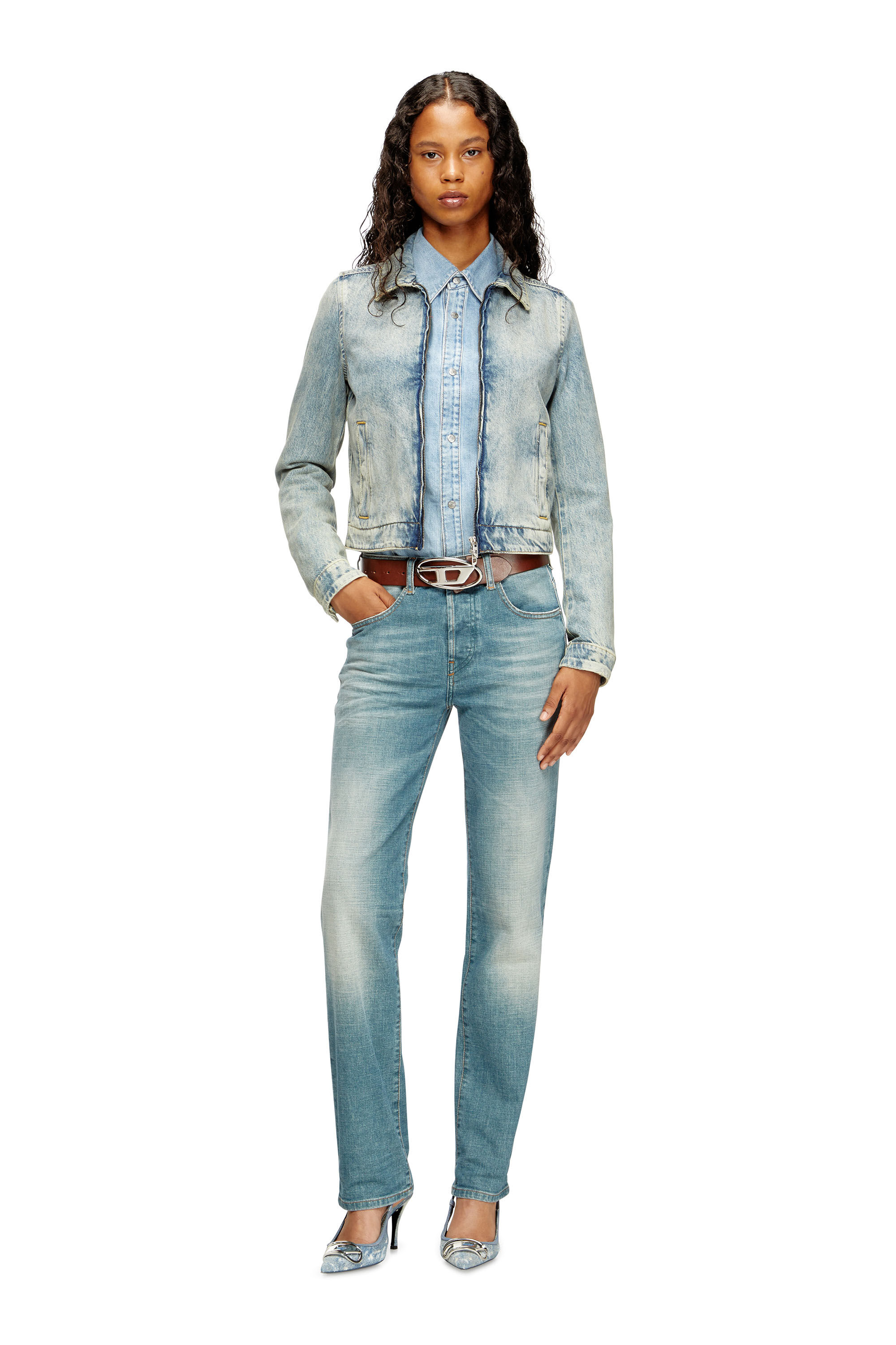 Diesel - Woman's Regular Jeans 1989 D-Mine 09M58, Medium blue - 1