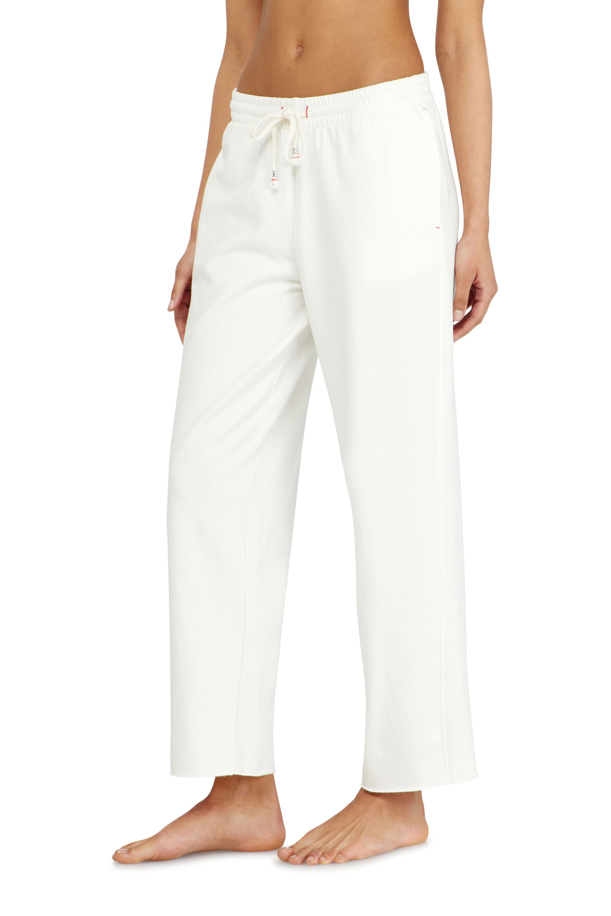 Diesel - INDRA-D-CORE, Woman's Peached sweatpants with raw hems in White - 3