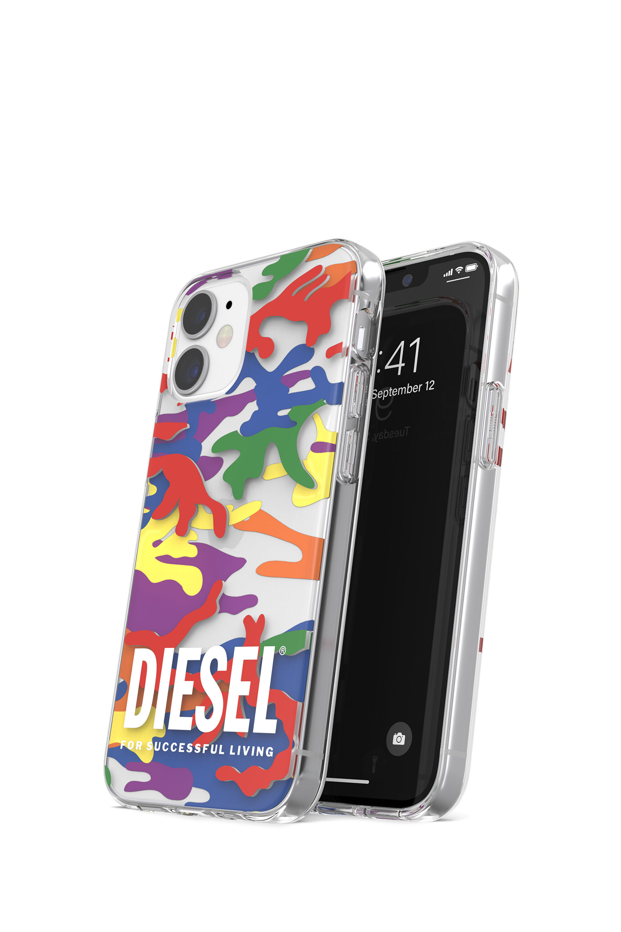 Diesel - 44331  STANDARD CASES, Unisex Clear case Pride for iPhone 12 mini in Multicolor - Image 3
