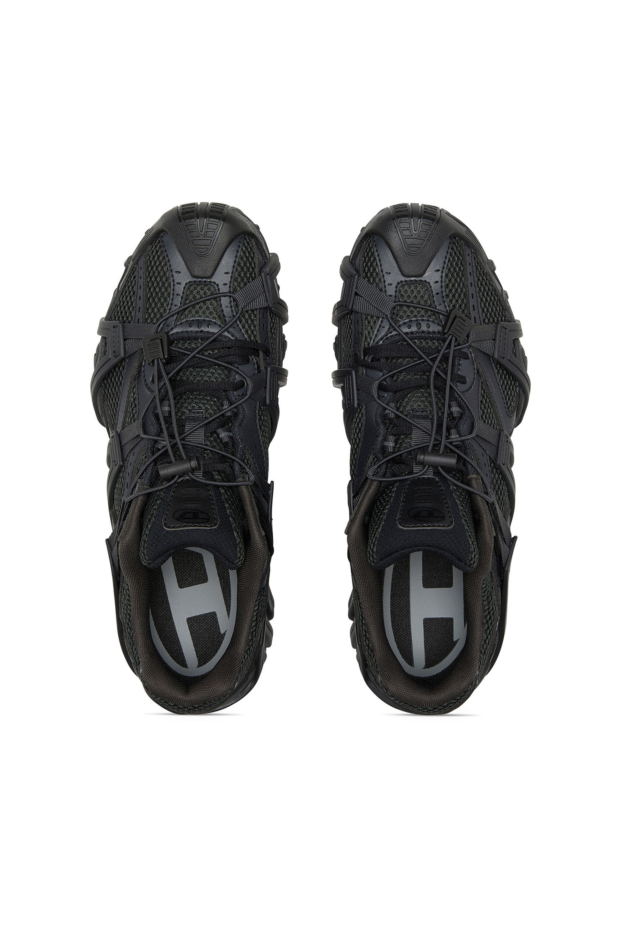 Diesel - S-PROTOTYPE CR LACE X, Man S-Prototype Cr-Mesh and PU sneakers with double lacing in Black - Image 4