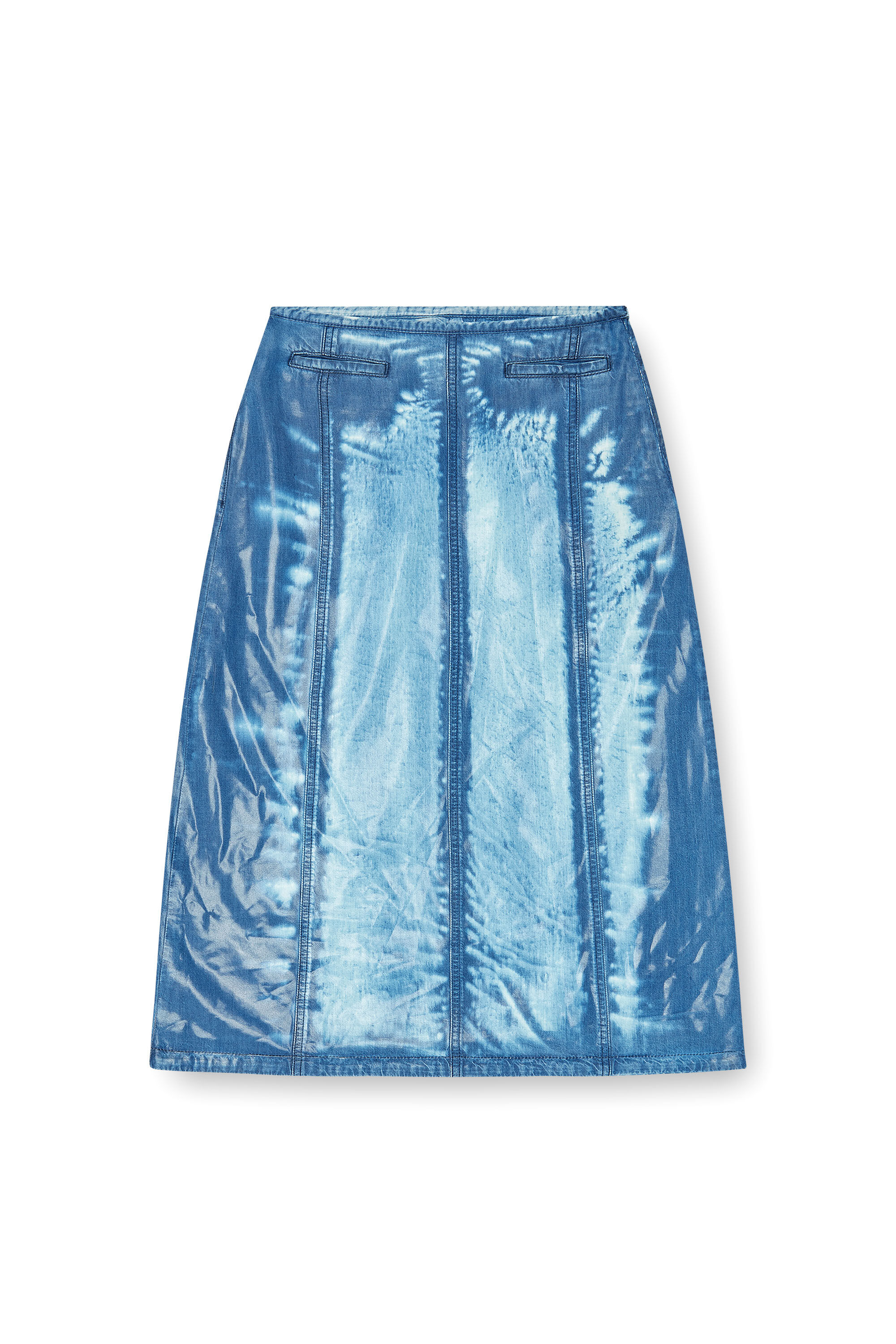Diesel - DE-VEXRA-FSI, Woman's Midi skirt in X-Ray Lyocell denim in Medium blue - 2