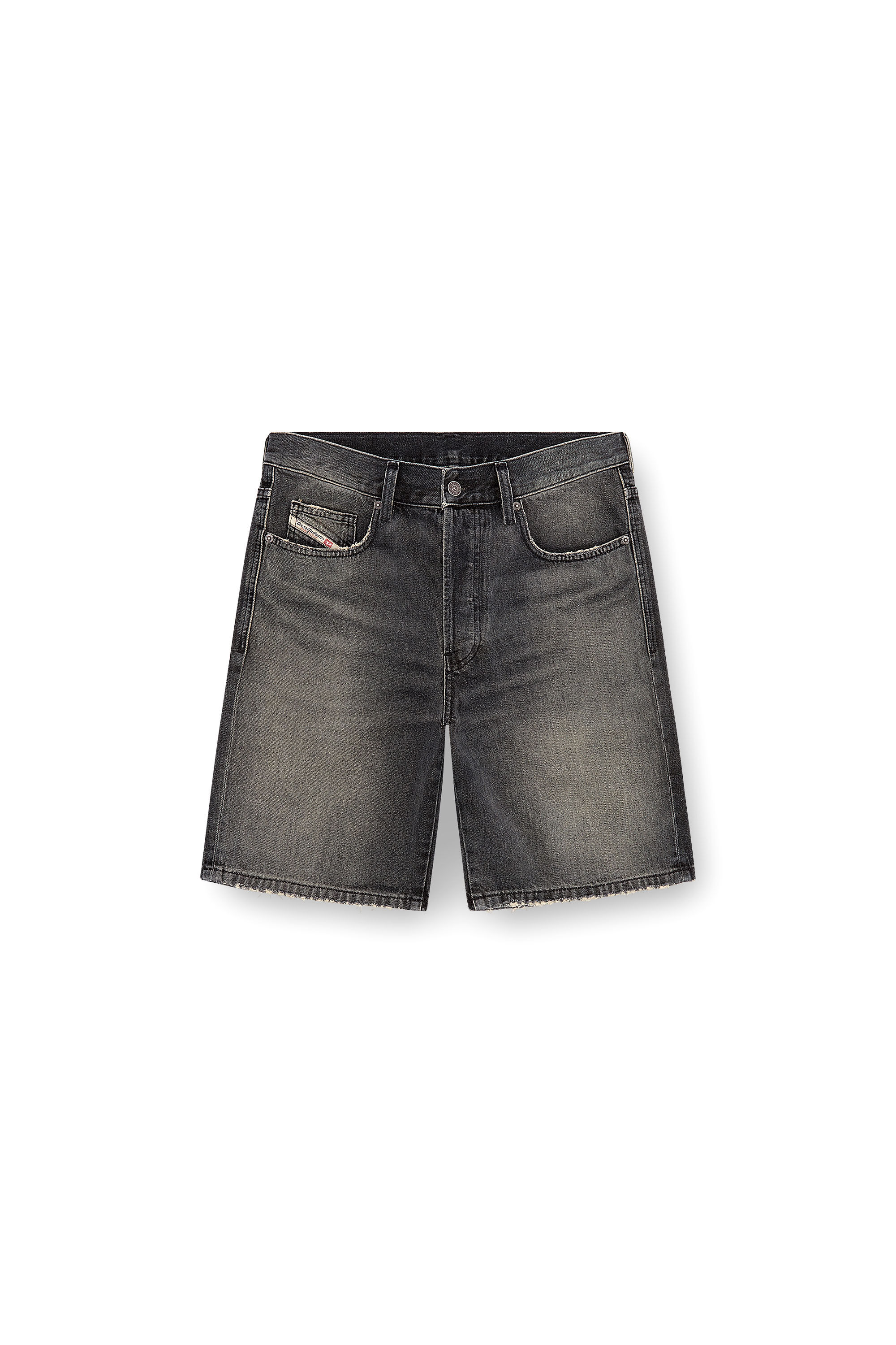 Diesel - REGULAR-SHORT, Man's Denim shorts in Black - 2