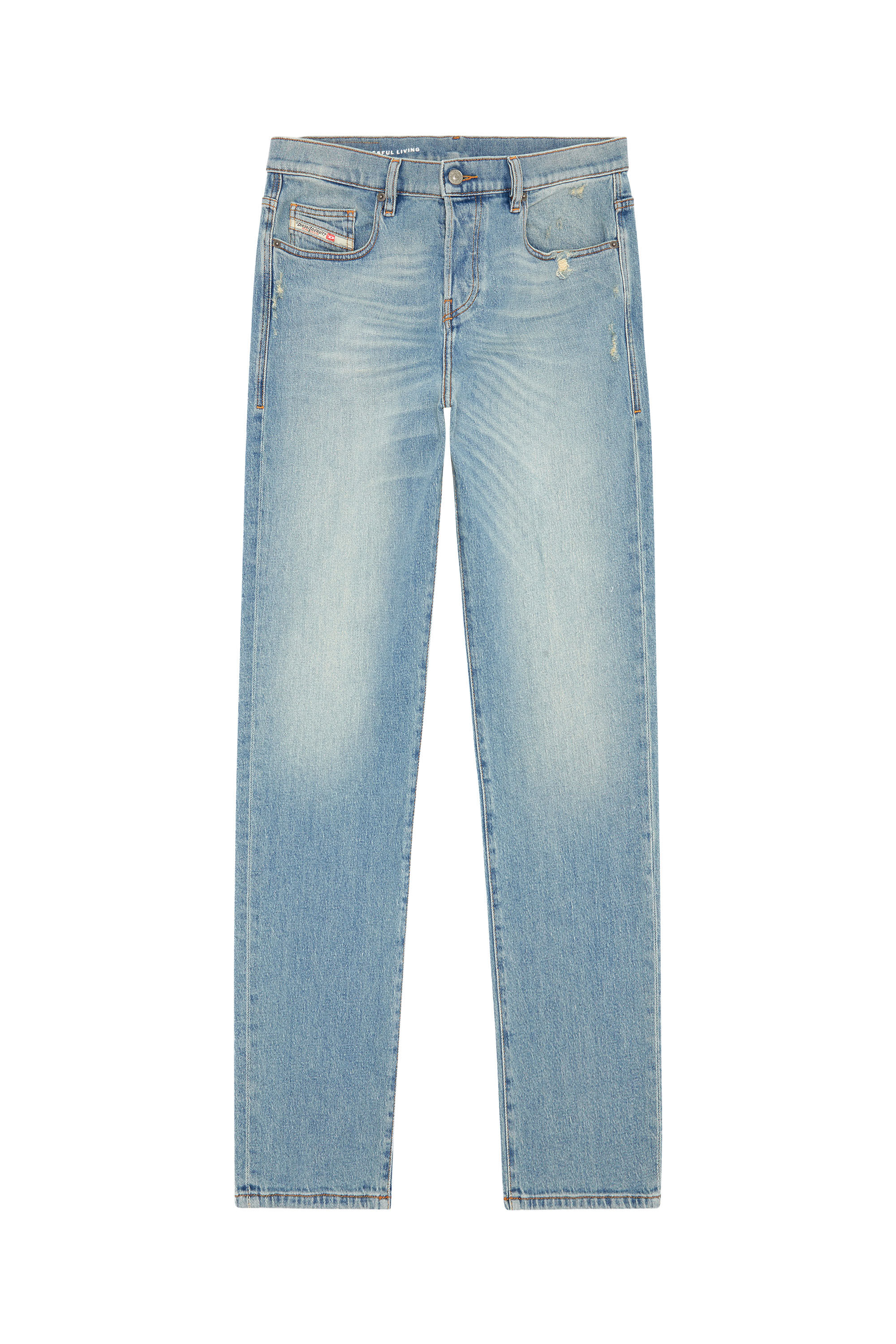 Diesel - Man Straight Jeans 2020 D-Viker 09H39, Light Blue - Image 2