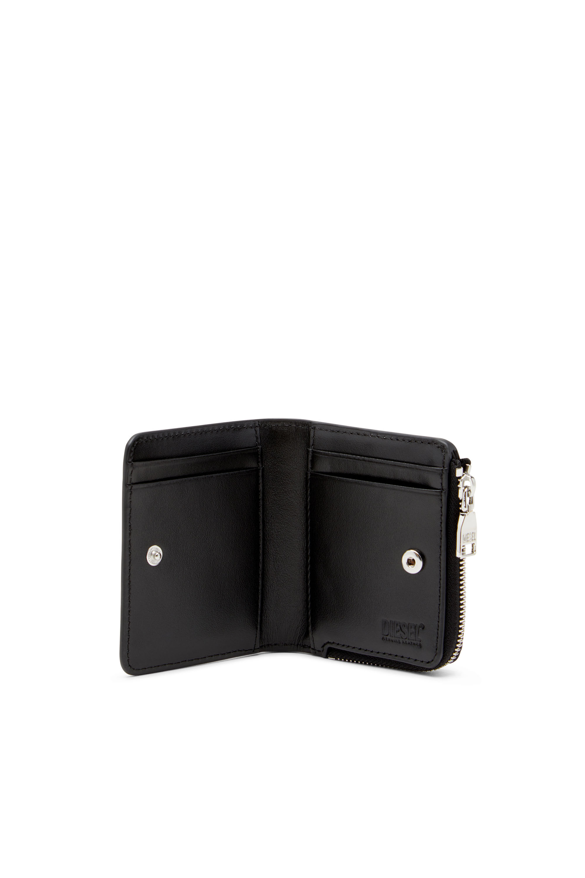 Diesel - PC MONOGRAM CARD HOLDER ZIP L, Black - Image 3