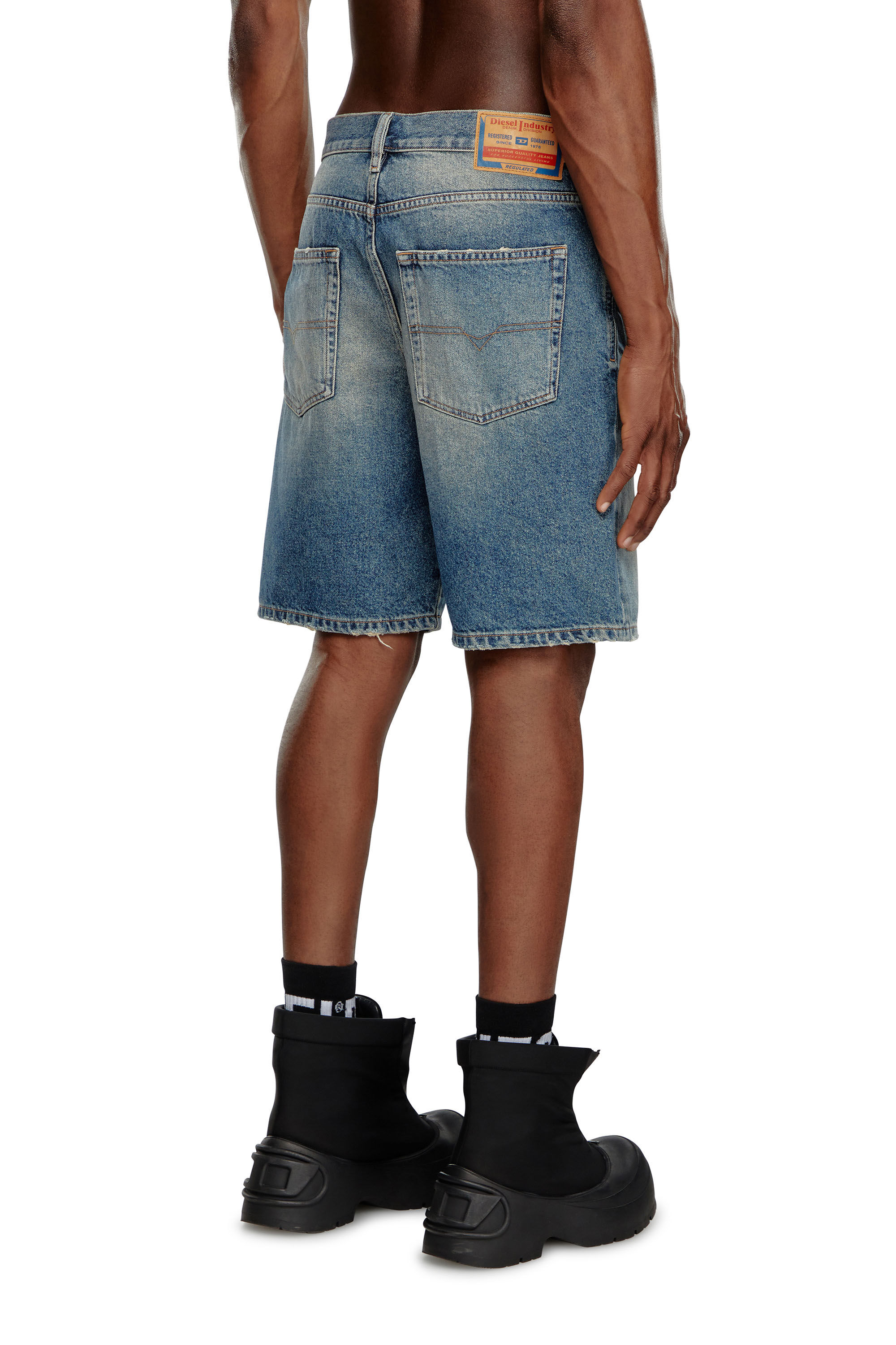 Diesel - REGULAR-SHORT, Man Denim shorts in Blue - Image 4
