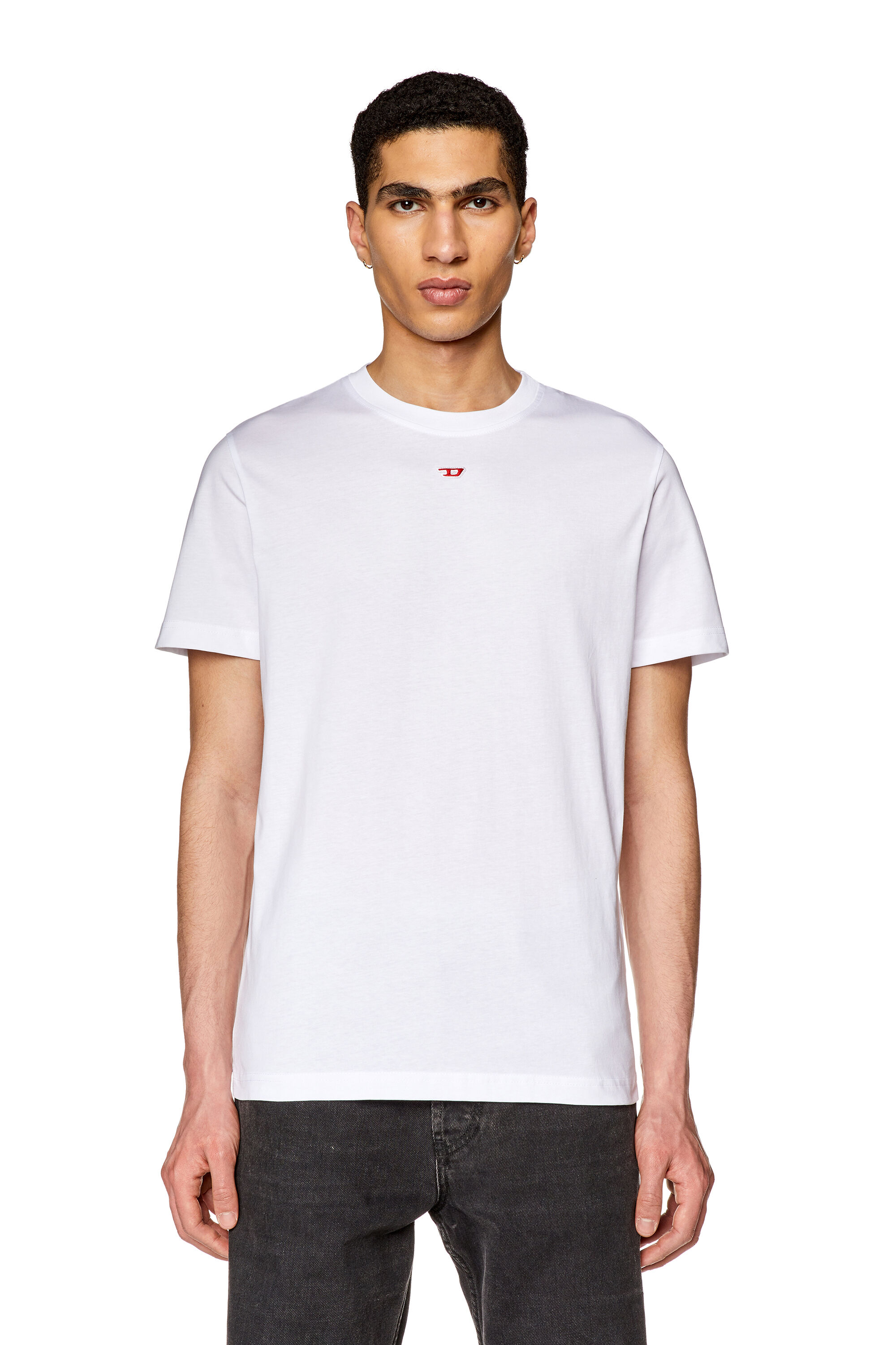 Diesel - T-DIEGOR-D, Man T-shirt with D patch in White - Image 5