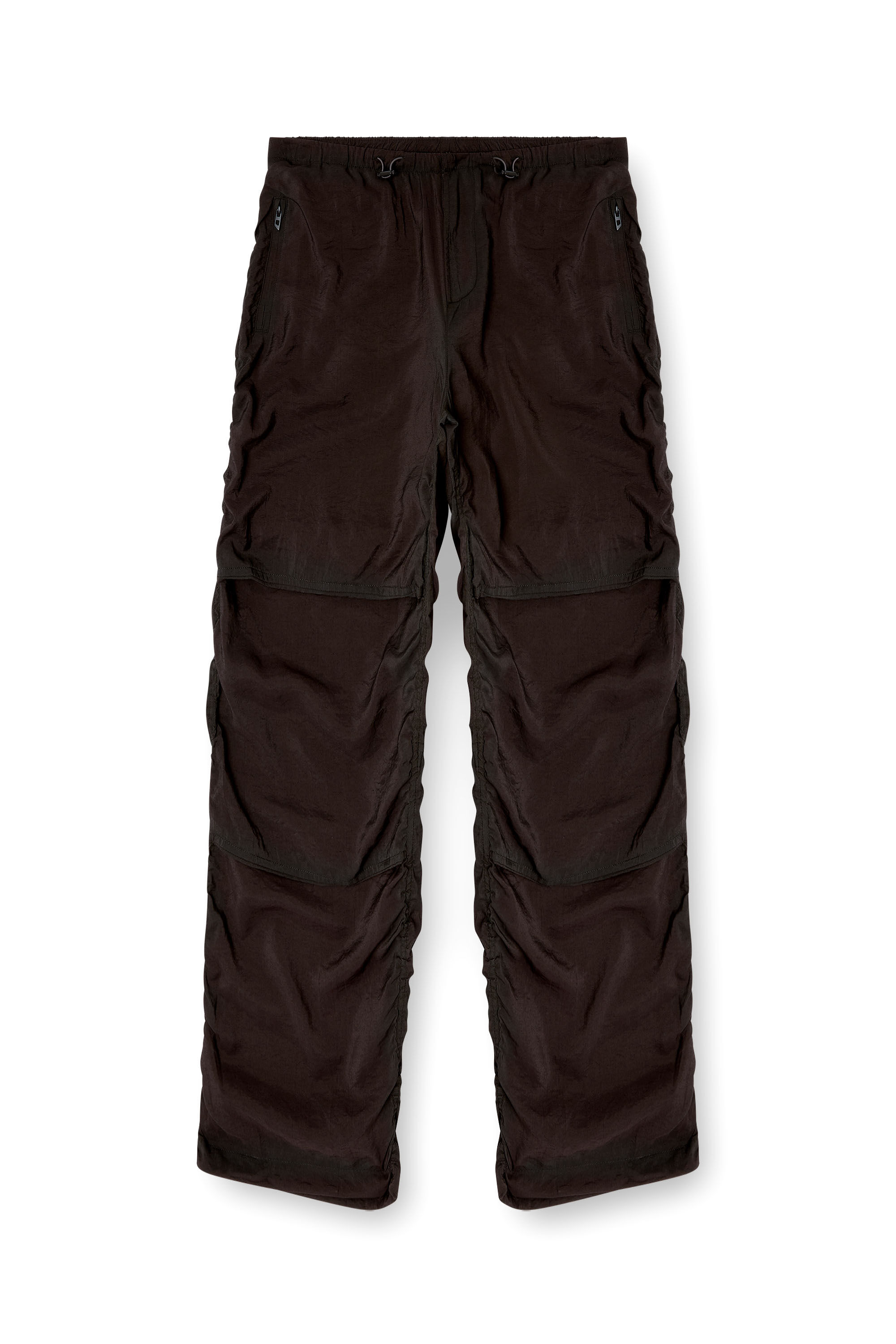 Diesel - P-DAILY, Man's Utility pants in light, crinkled fabric in Black - 2