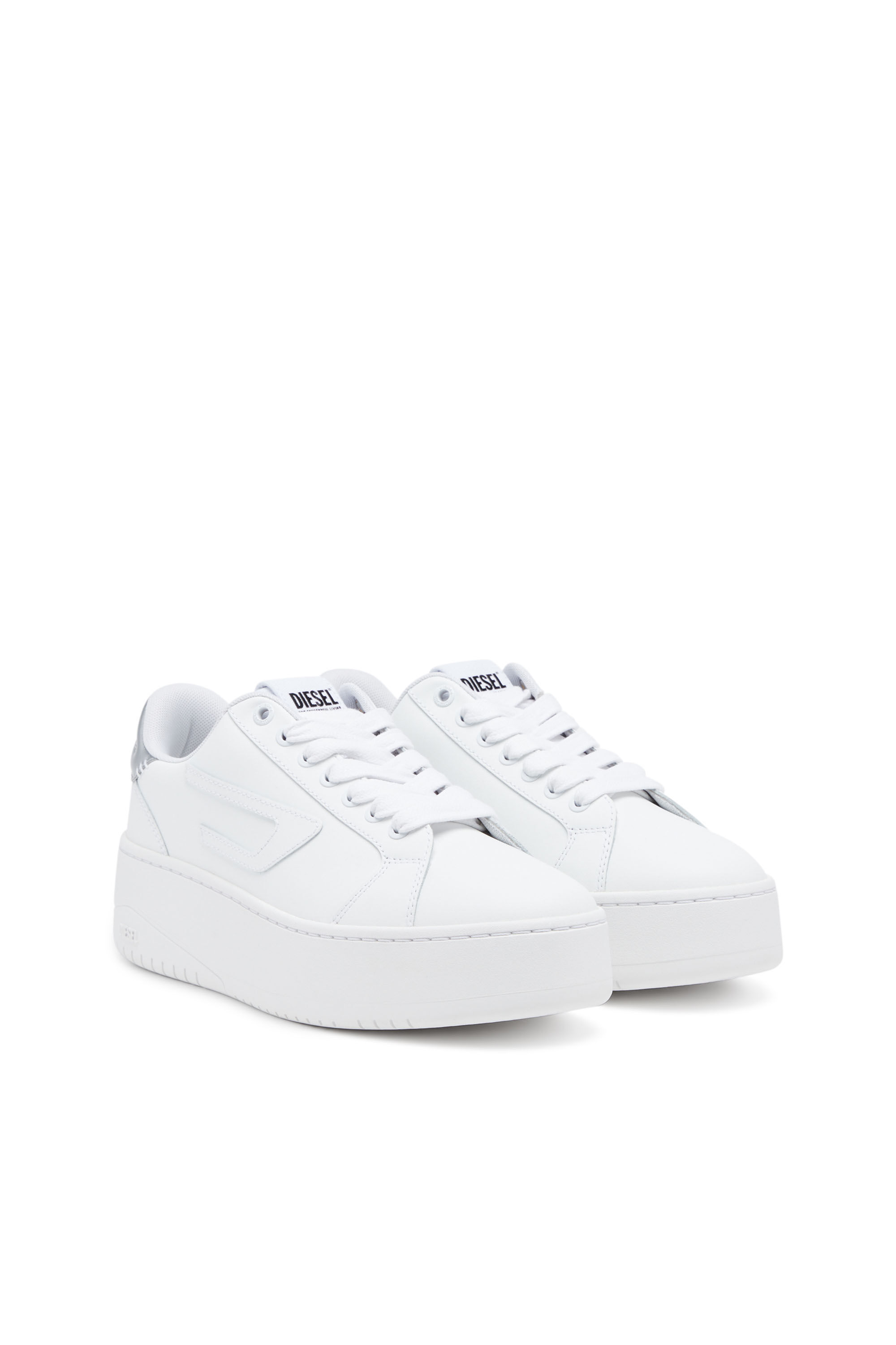 Diesel - S-ATHENE BOLD W, Woman S-Athene Bold-Low-top sneakers with flatform sole in White - Image 2