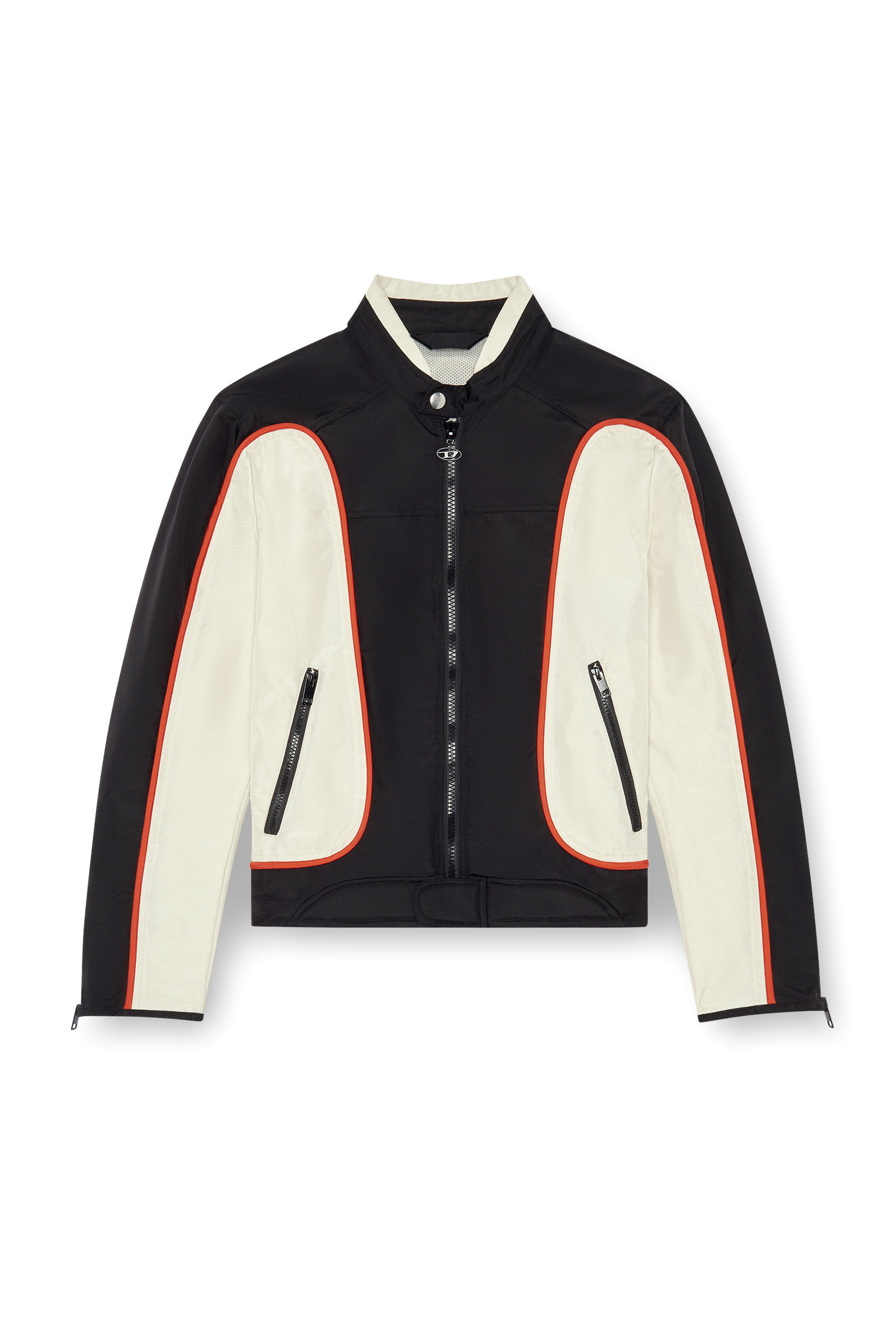 Diesel - J-BLINK, Man Biker jacket in colour-block nylon in Multicolor - Image 2