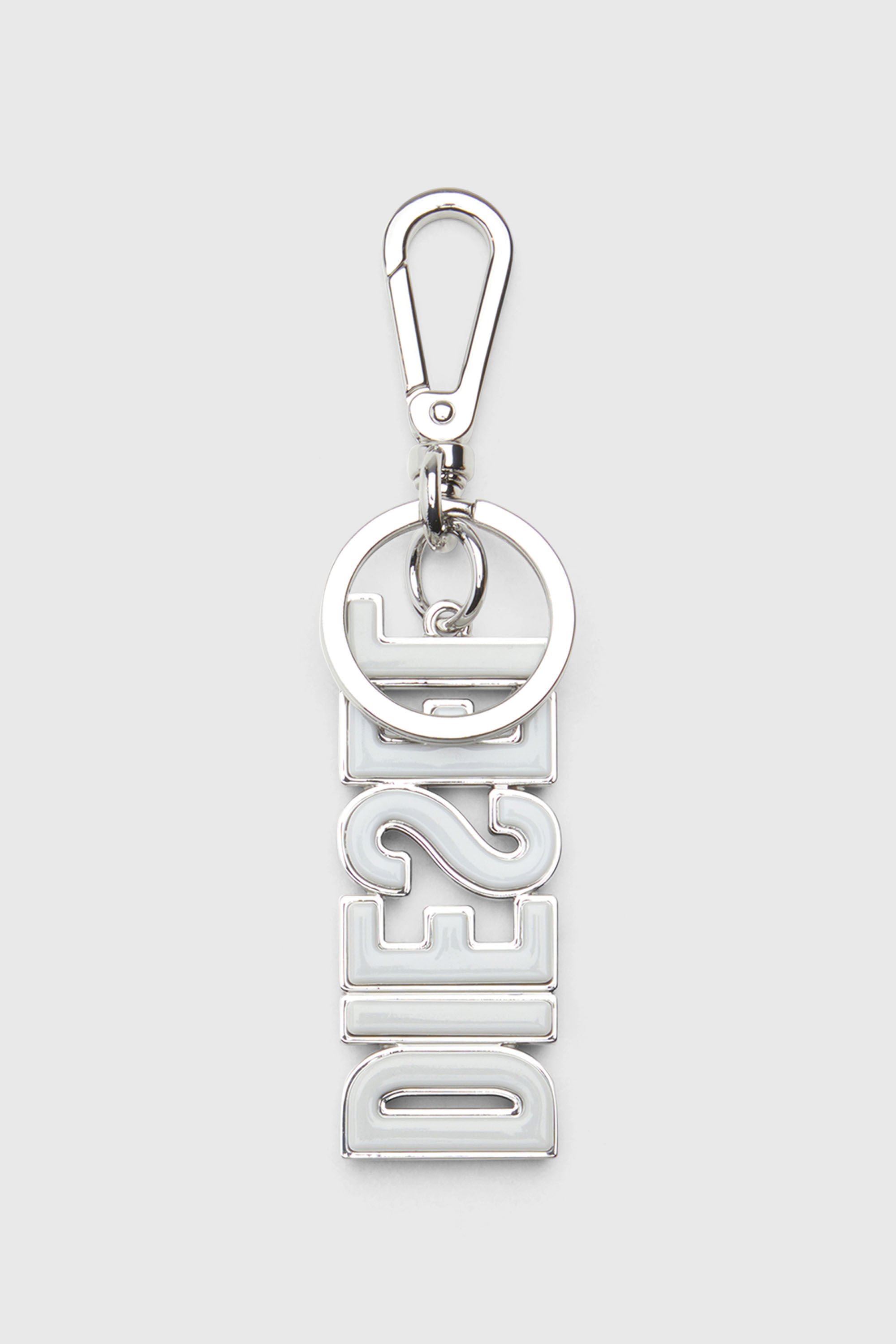 Diesel - DSL 3D KEY RING, Man's Metal and resin DIESEL keyring in Black/Silver - 2