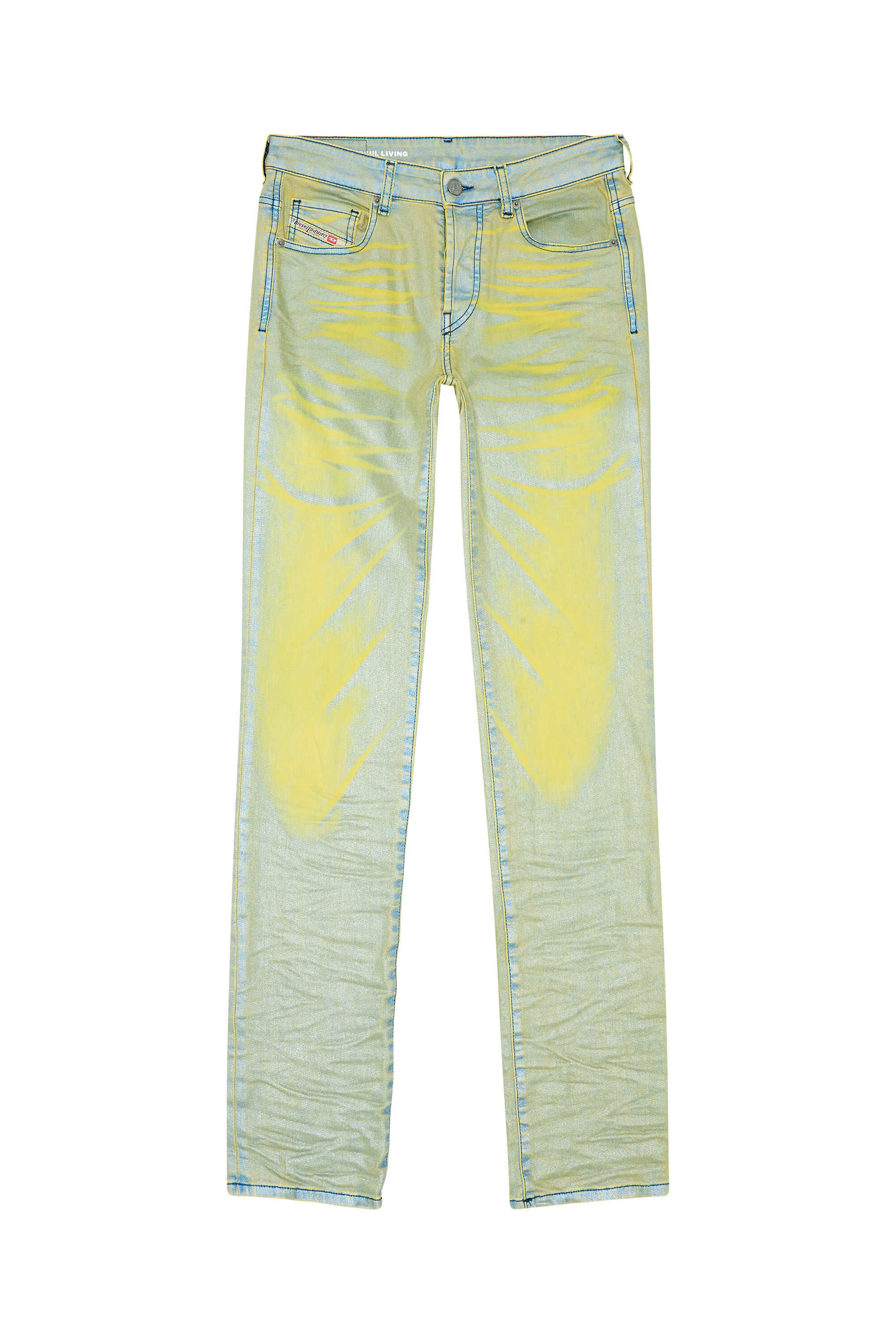 Diesel - Woman Straight Jeans 1989 D-Mine 068KL, Yellow/Blue - Image 2