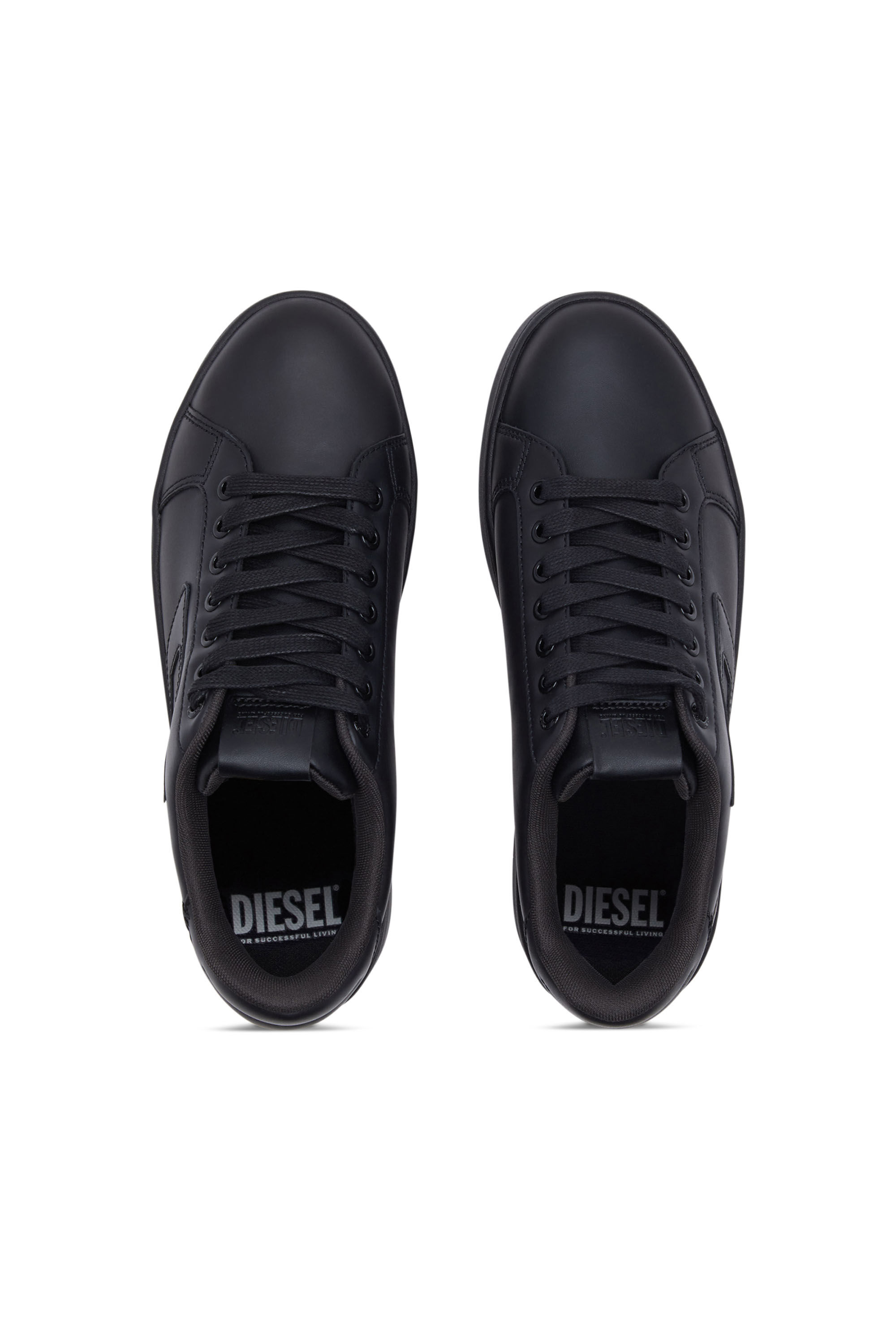 Diesel - S-ATHENE BOLD X, Woman S-Athene Bold-Flatform sneakers in leather in Black - Image 4