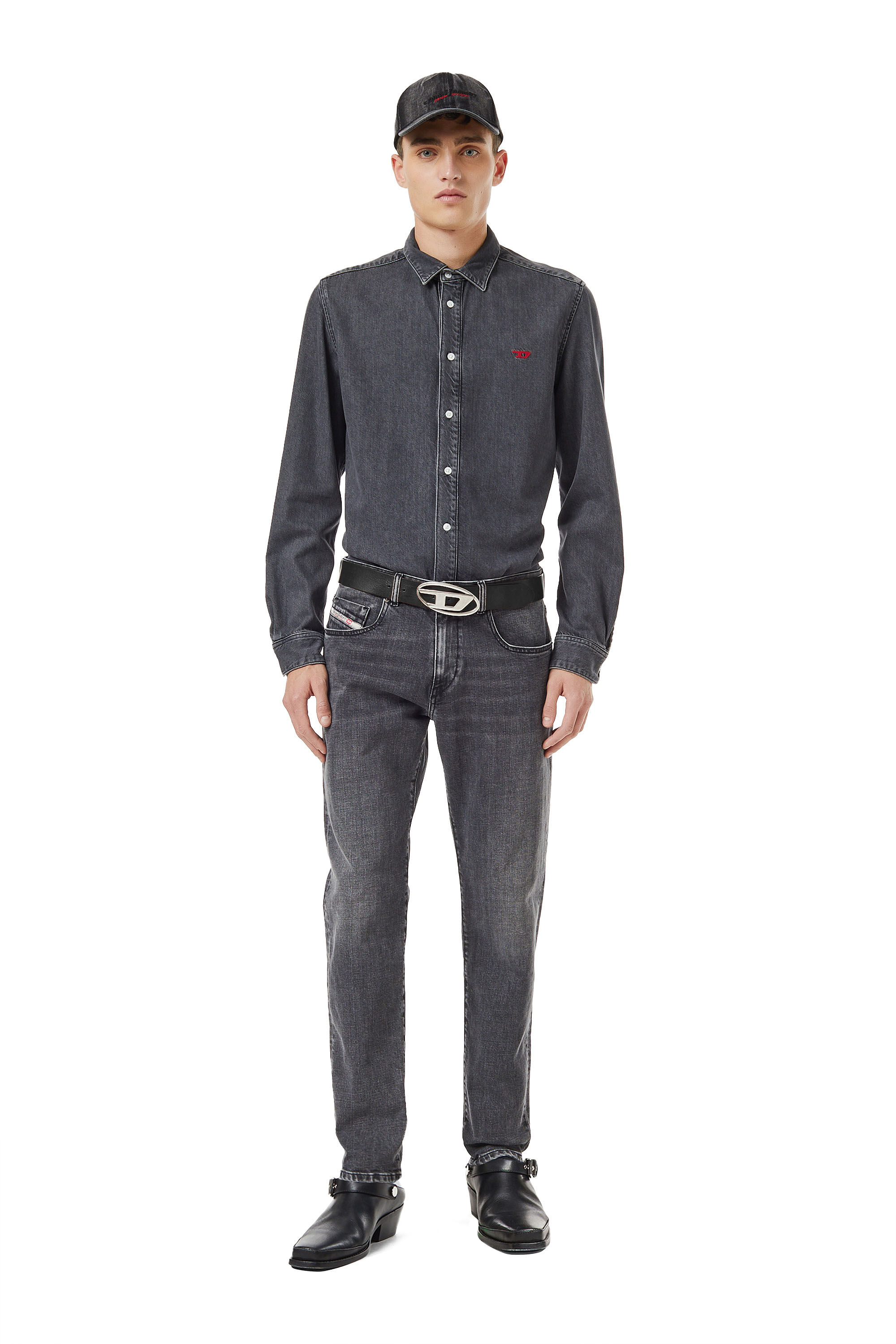 Diesel - Slim Jeans 2019 D-Strukt 09C47, Black/Dark grey - Image 1