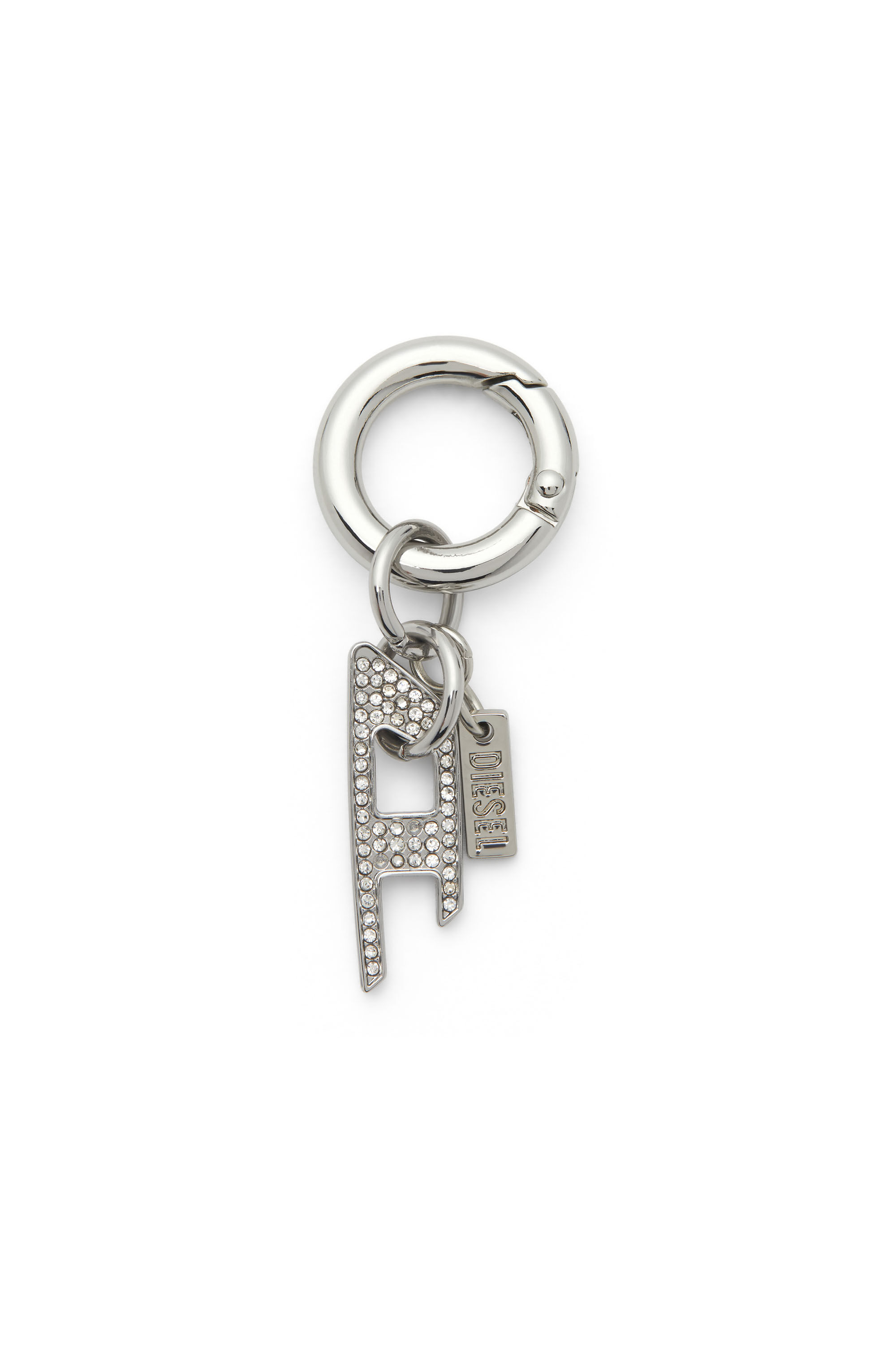 Diesel - CHARM-D, Unisex's Charm with rhinestone D charm in Silver - 1