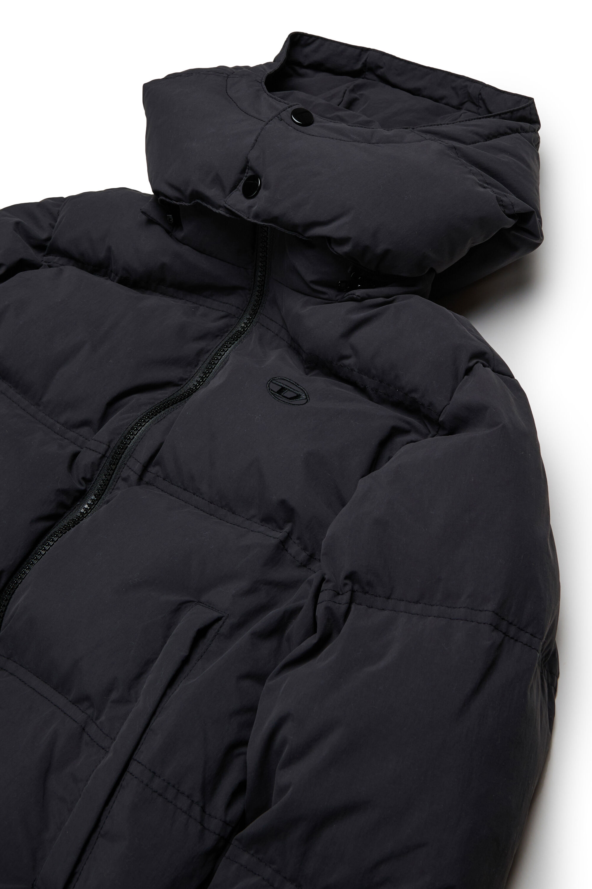 Diesel - JWRAVEEL, Unisex's Nylon jacket with hood in Black - 3