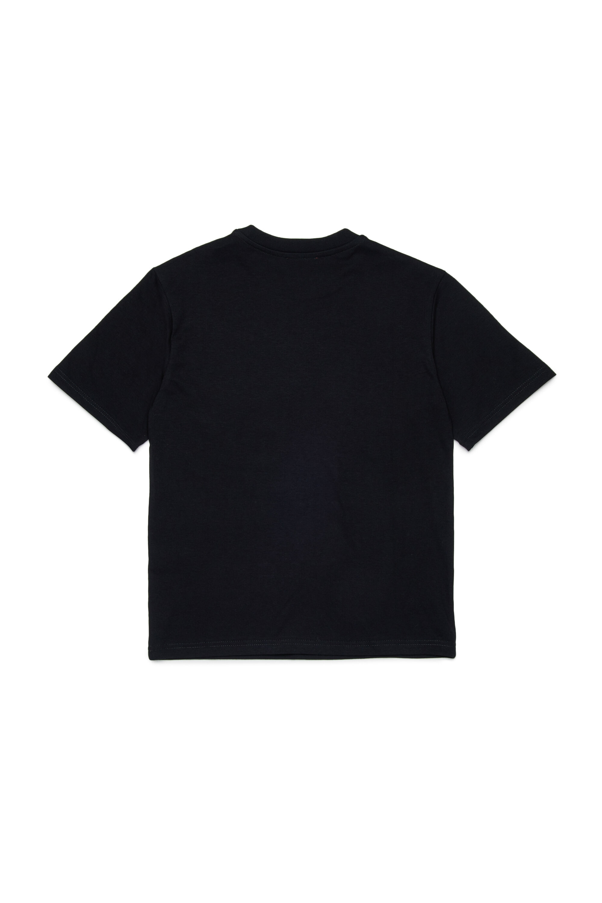 Diesel - MTOMS OVER, Man's Cotton T-shirt with maxi logo print in Black - 2
