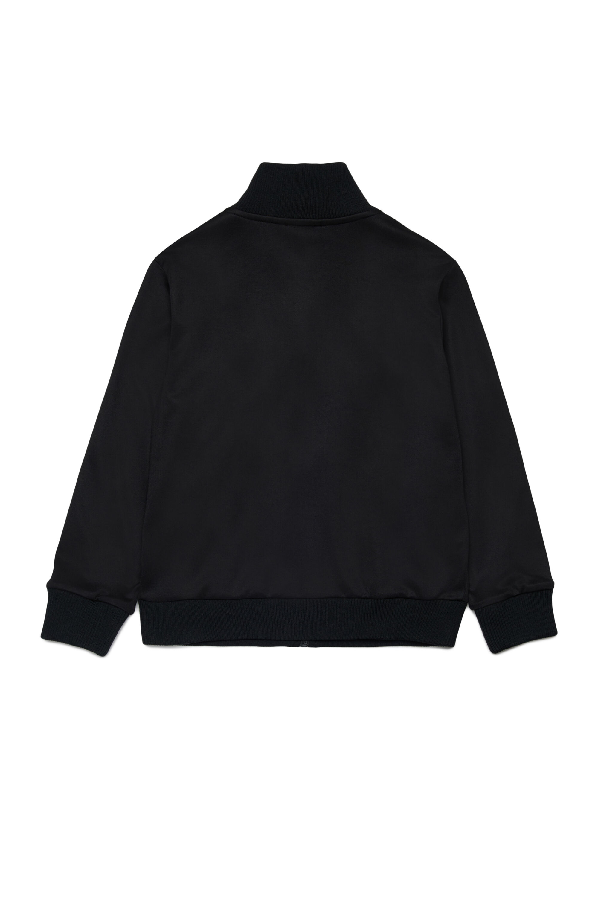 Diesel - SACARON, Man's Sweatshirt with zip and logo detail in Black - 2