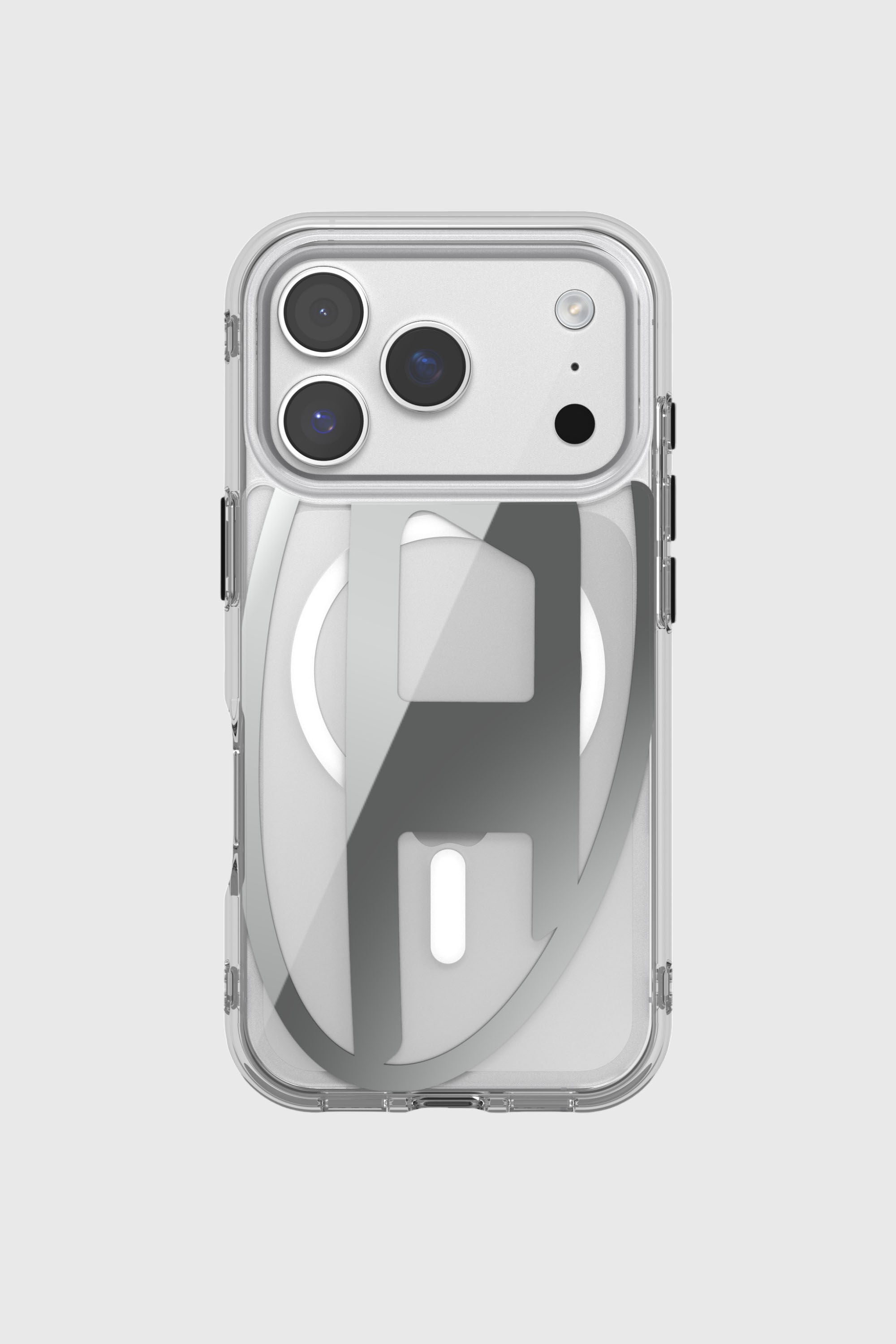 Diesel - 60413 AOP CASE, Unisex's Oval D metallic case with magsafe for iPhone 17 Pro in Grey - 2