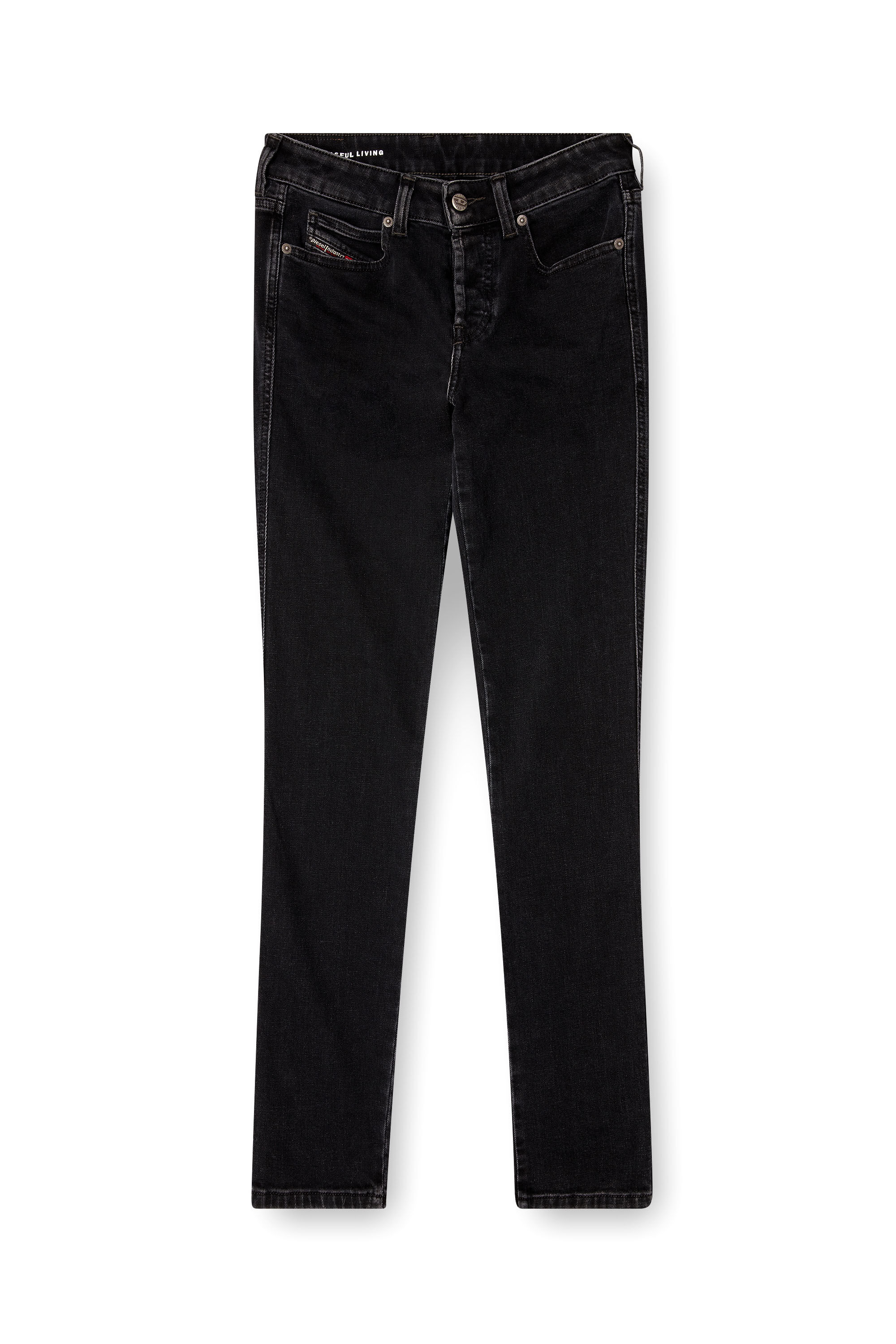 Diesel - Woman's Slim Jeans 1992 D-Jiann 09M69, Black/Dark grey - 2
