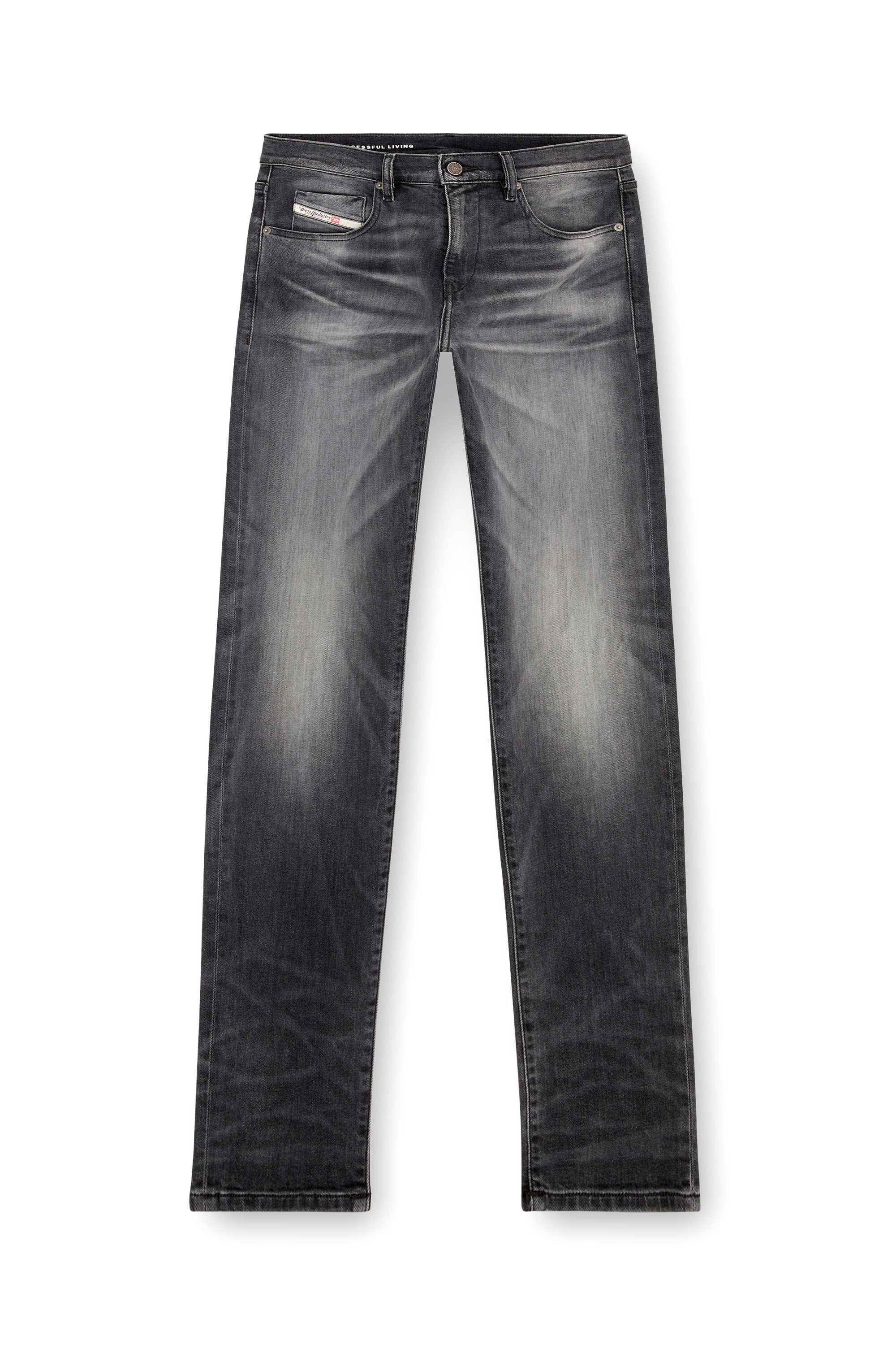 Diesel - Man Slim Jeans 2019 D-Strukt 09J52, Black/Dark grey - Image 2