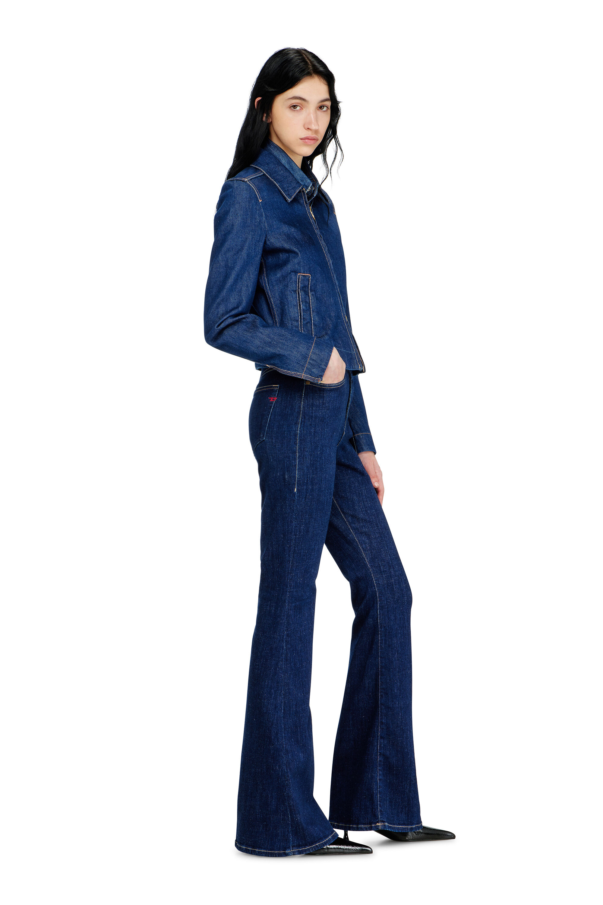 Diesel - Woman's Bootcut Jeans 1973 D-Partt 09Q03, Dark Blue - 2
