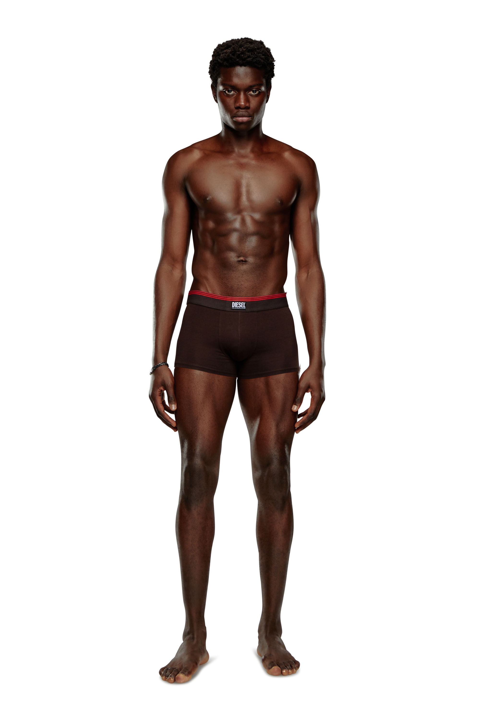 Diesel - UMBX-DAMIENTHREEPACK, Man Three-pack nude cotton boxer briefs in Brown - Image 1
