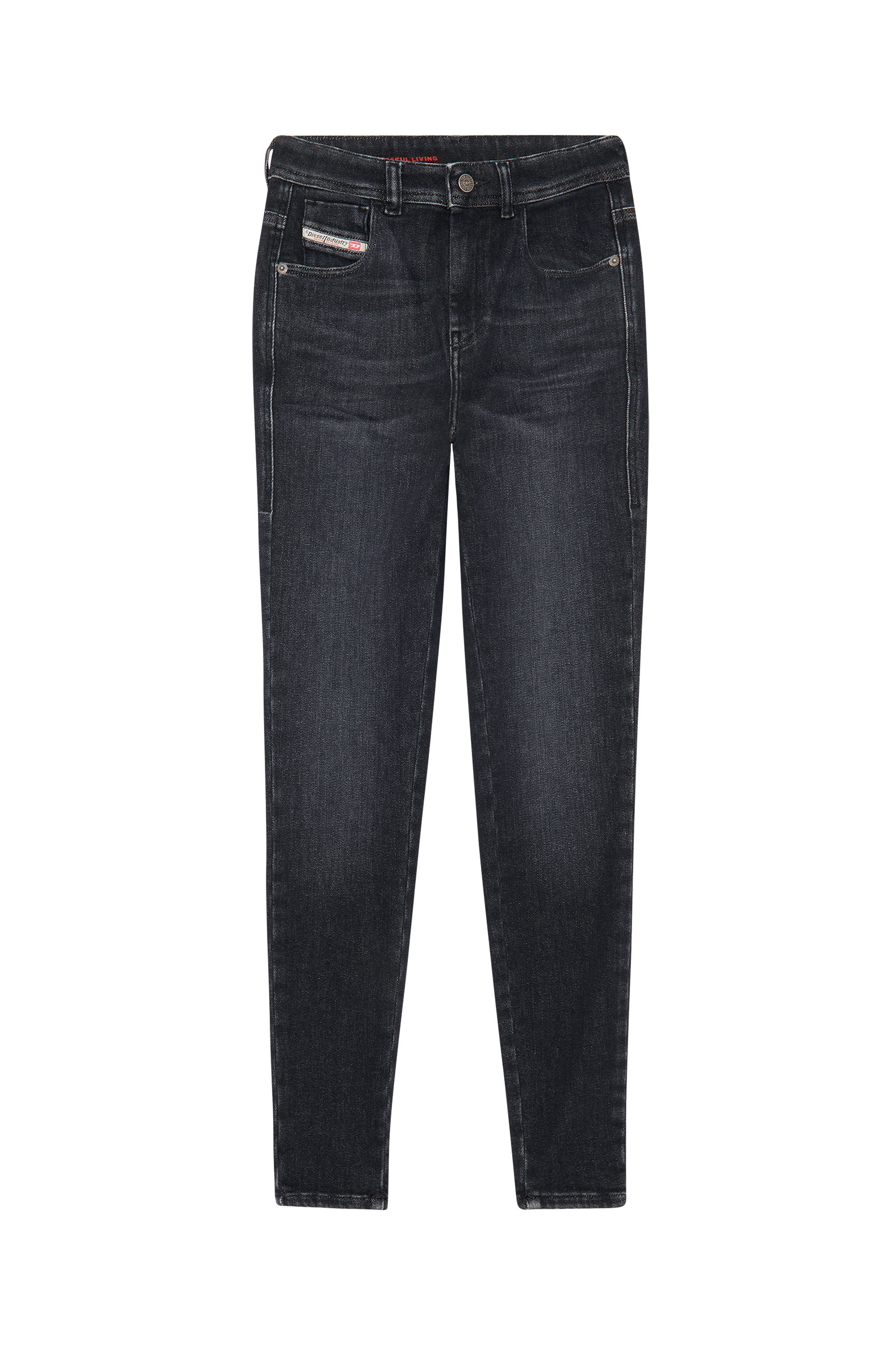 Diesel - Super skinny Jeans 1984 Slandy-High 09D96, Black/Dark grey - Image 2