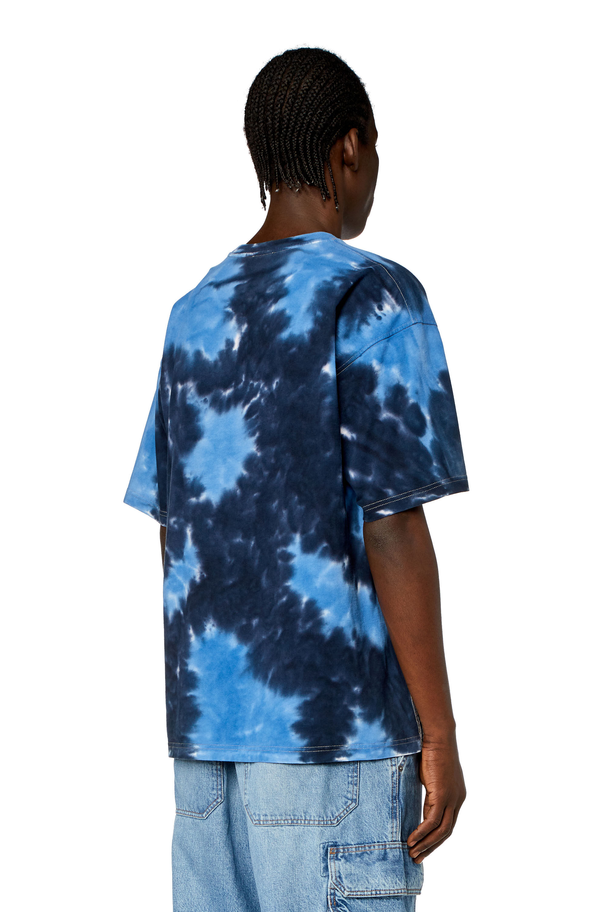 Diesel - T-BOXT-N15, Man T-shirt in tie-dye jersey in Blue - Image 2