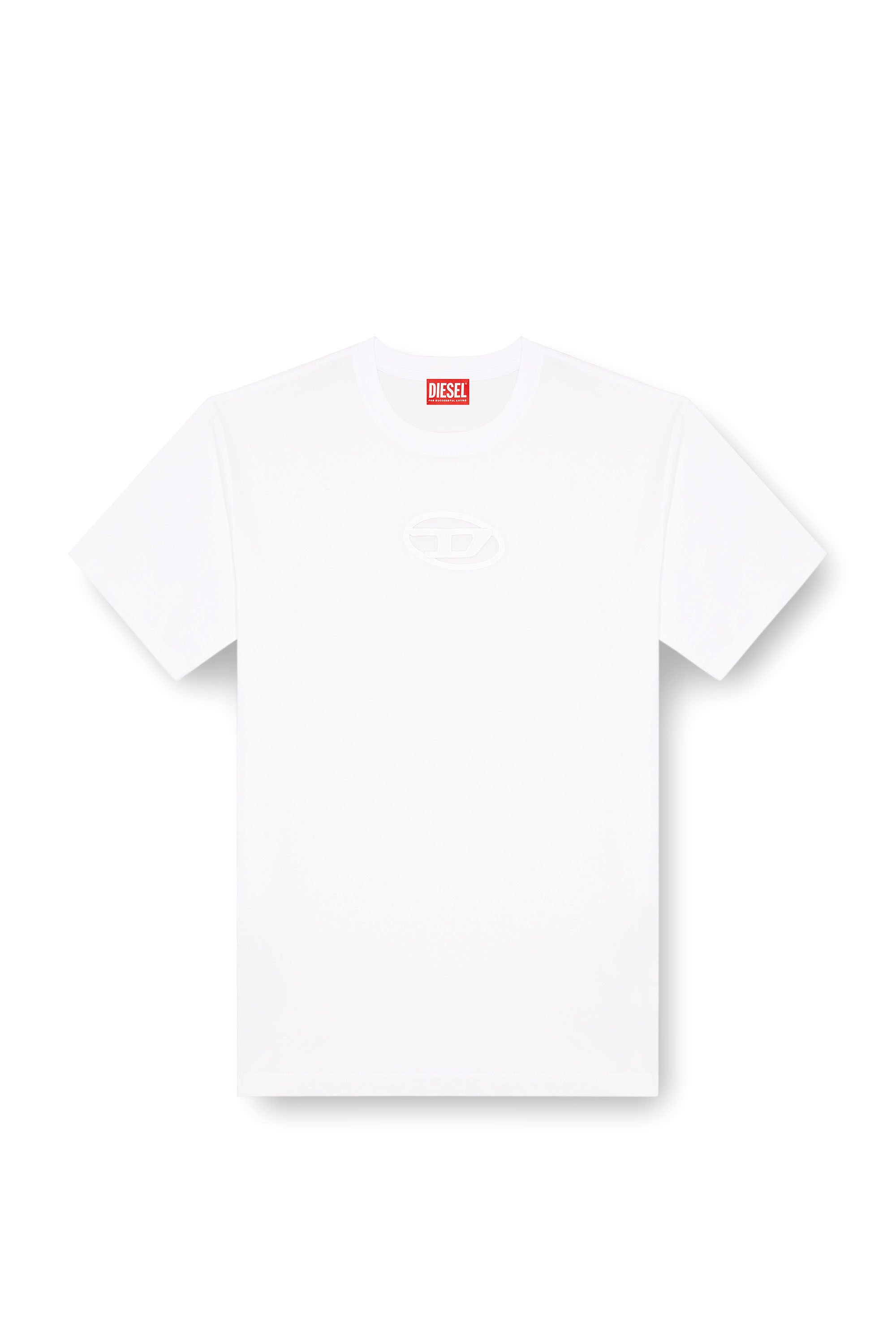 Diesel - T-BOXT-OD, Unisex T-shirt with embroidered Oval D in White - Image 2