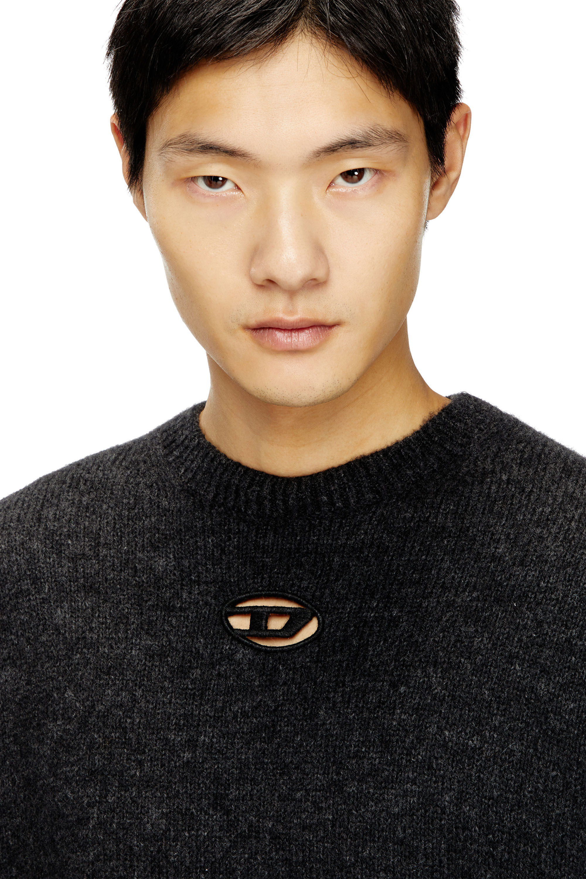 Diesel - K-AREESO, Man's Jumper in wool and alpaca blend in Black - 5