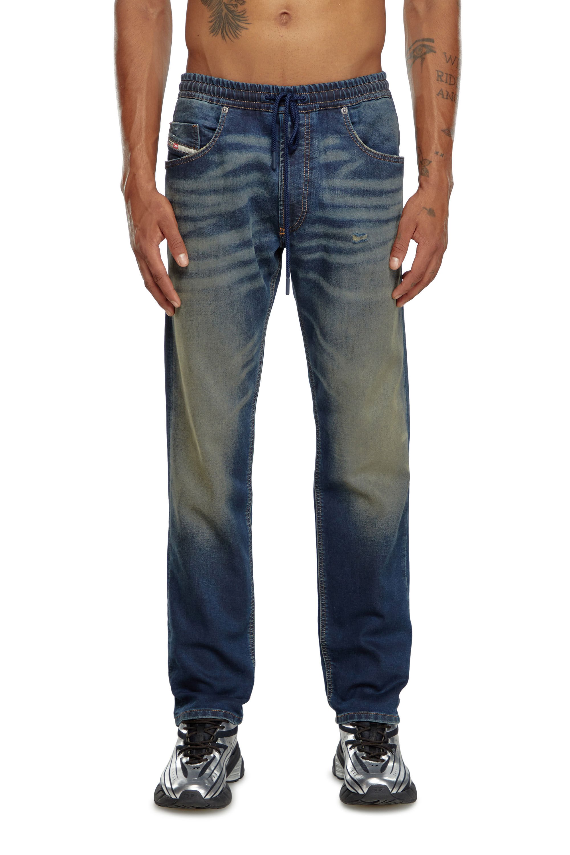 Diesel - Man's Regular 2030 D-Krooley Joggjeans® 09J34, Dark Blue - 3