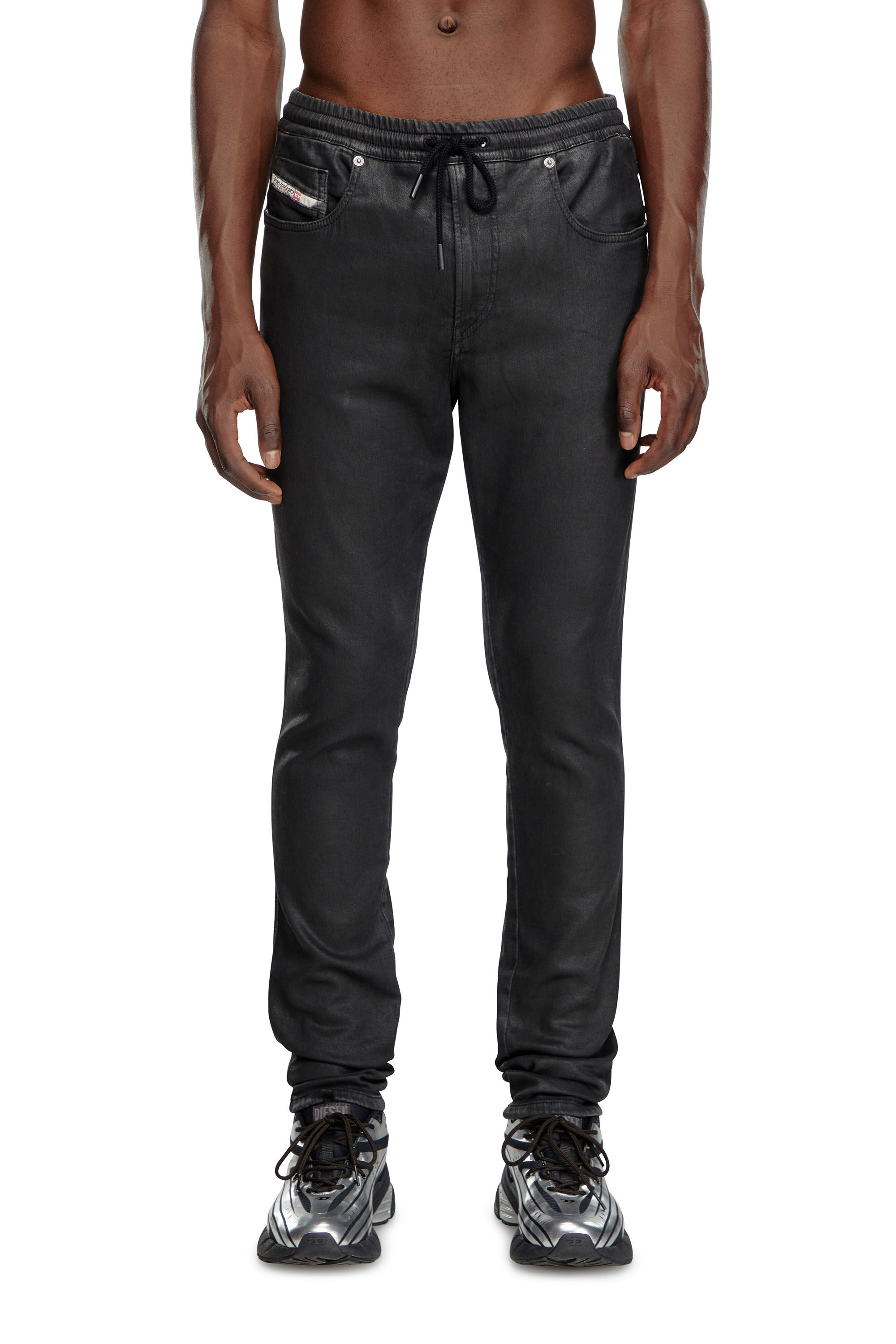 Diesel - Man's Slim 2060 D-Strukt Joggjeans® 068LP, Black/Dark grey - 3