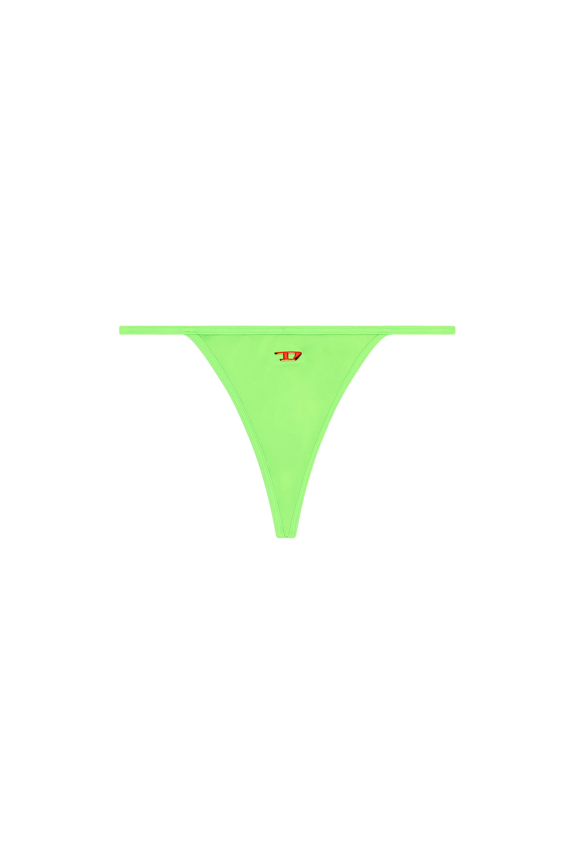 Diesel - BFST-HELENA, Woman Neon thong bikini bottoms with D logo in Green - Image 4