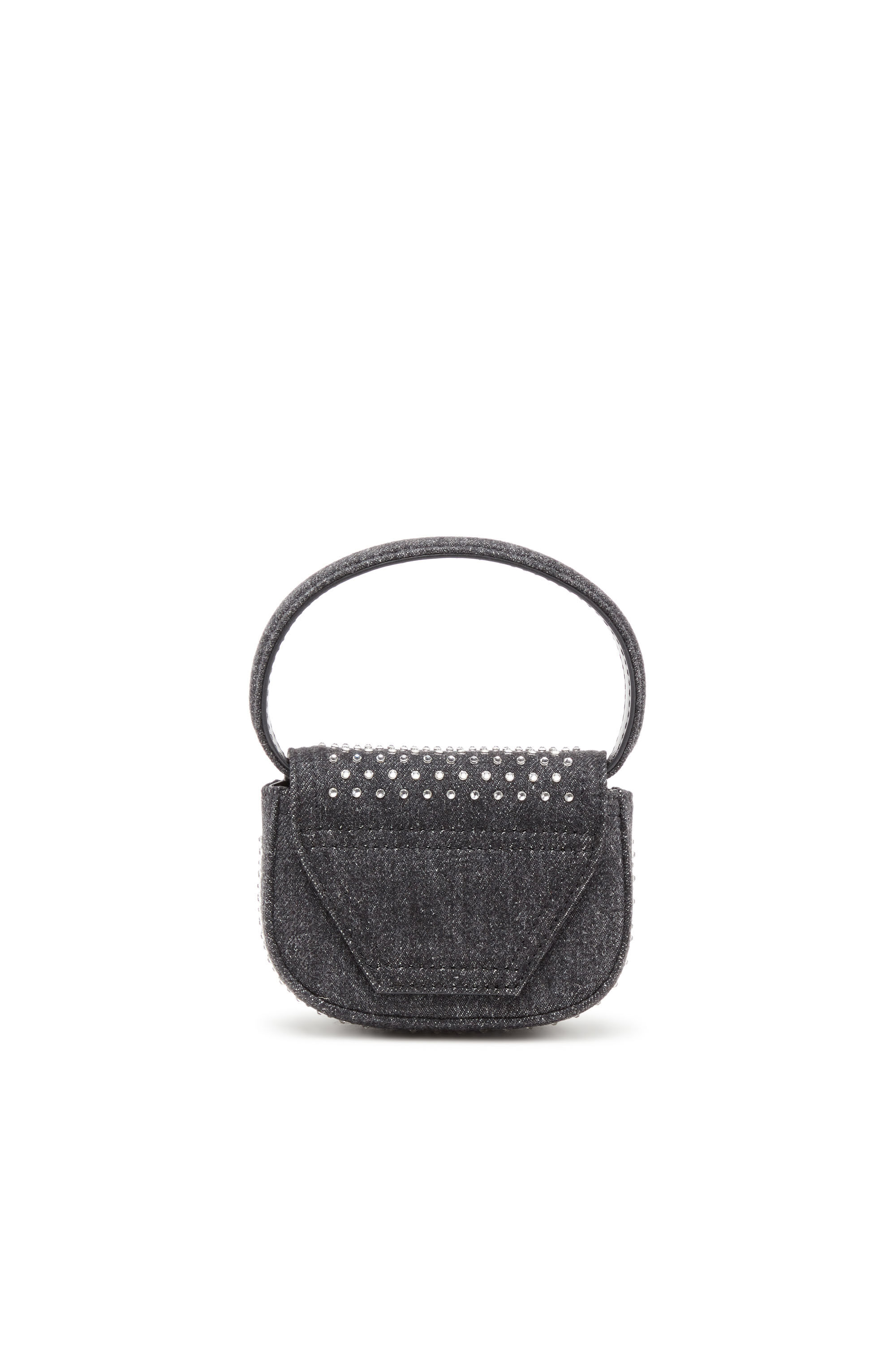 Diesel - 1DR XS, Woman 1DR Xs-Iconic mini bag in denim and crystals in Black - Image 3